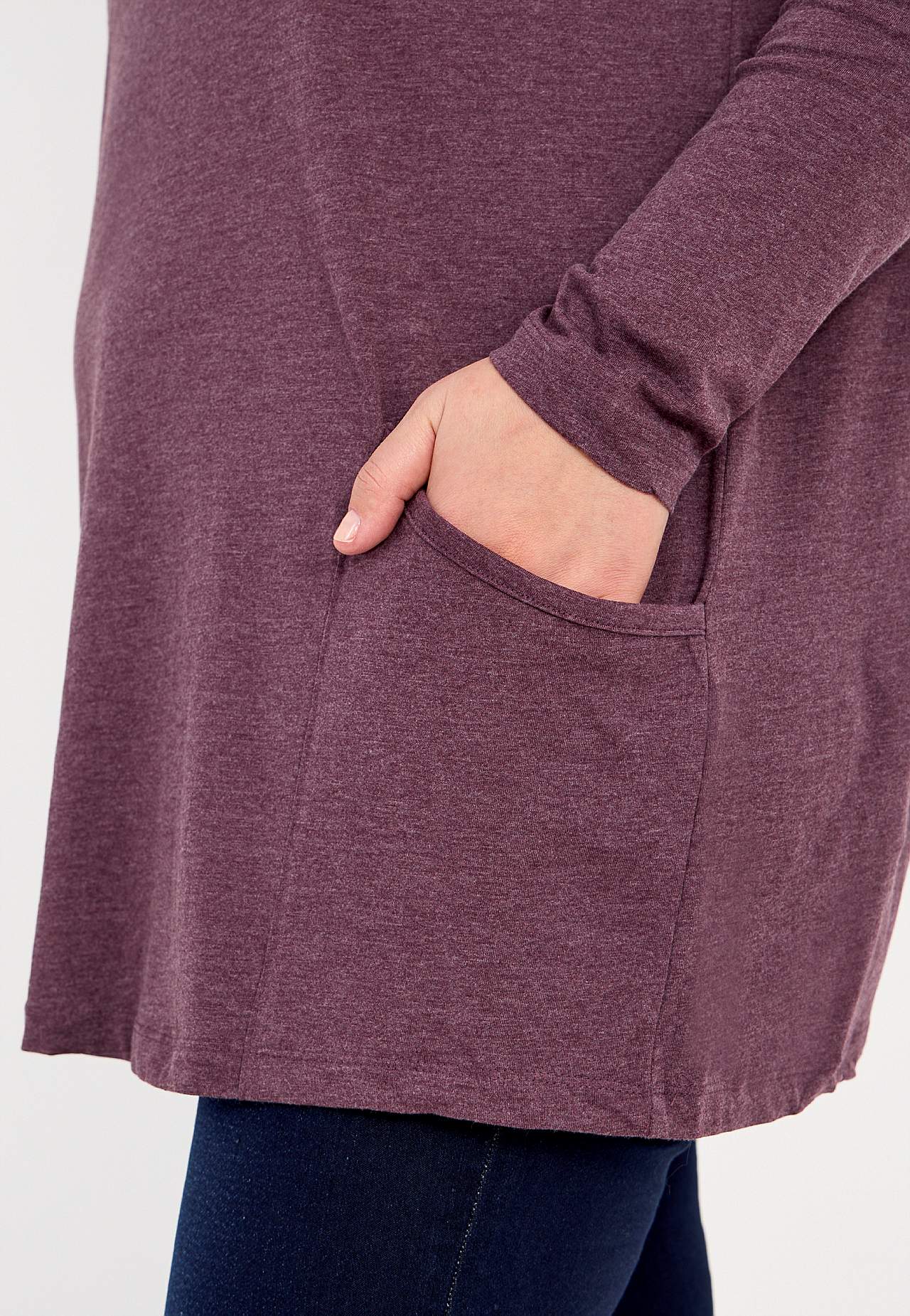 Long-sleeved jersey tuniq with pockets Hilda