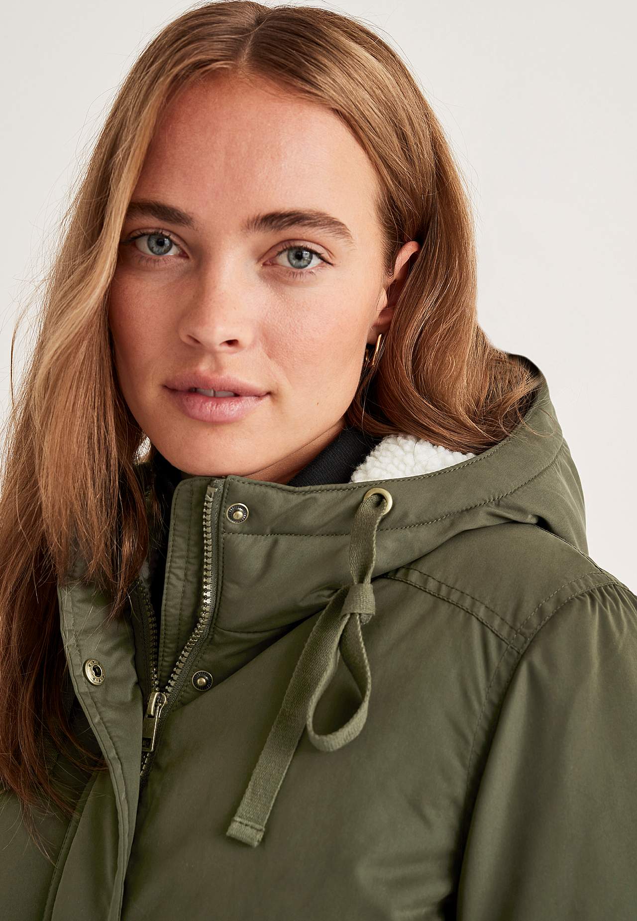 Parka with pile lined hood