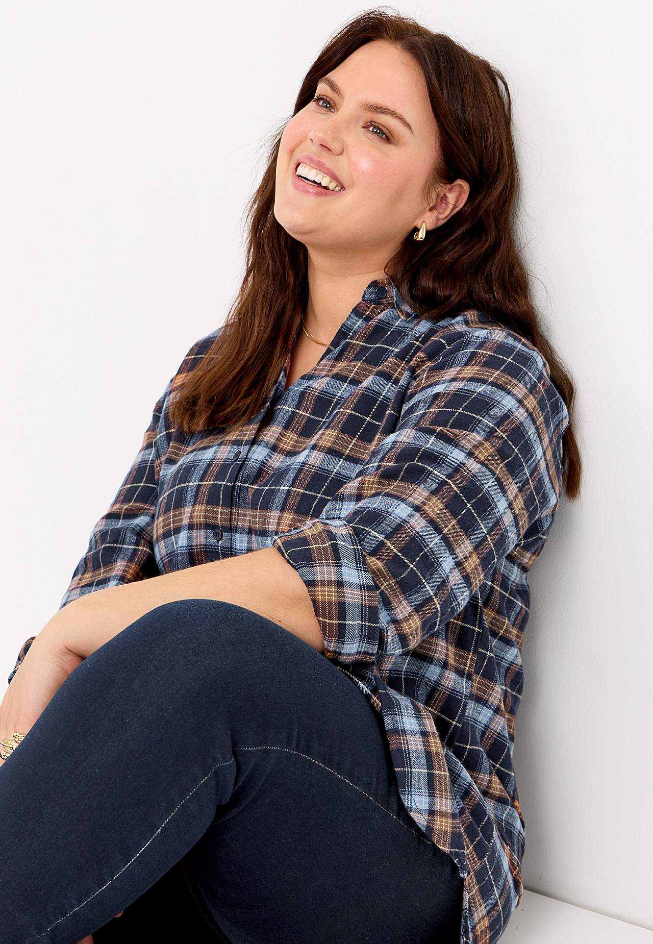 Long shirt in flannel