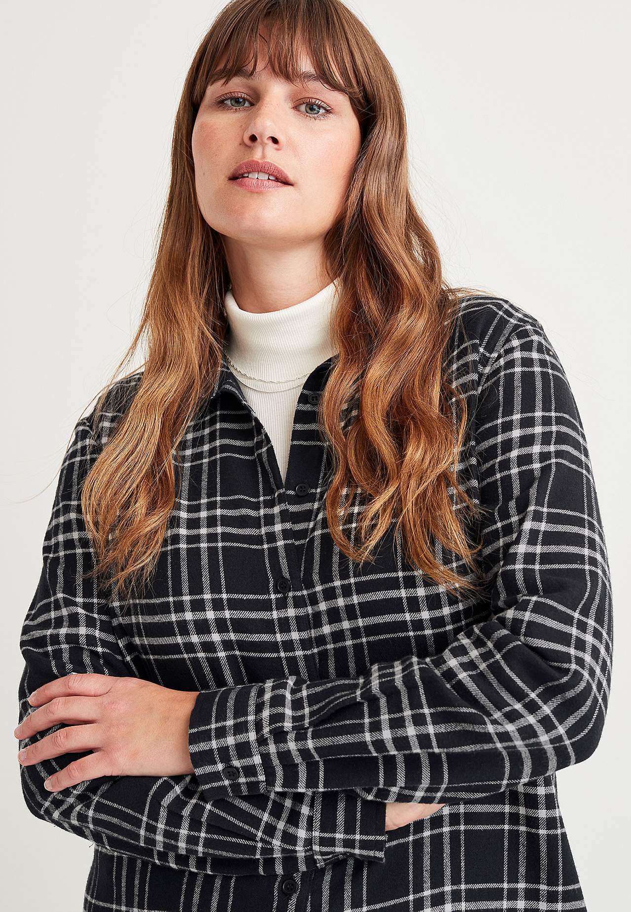 Long shirt in flannel