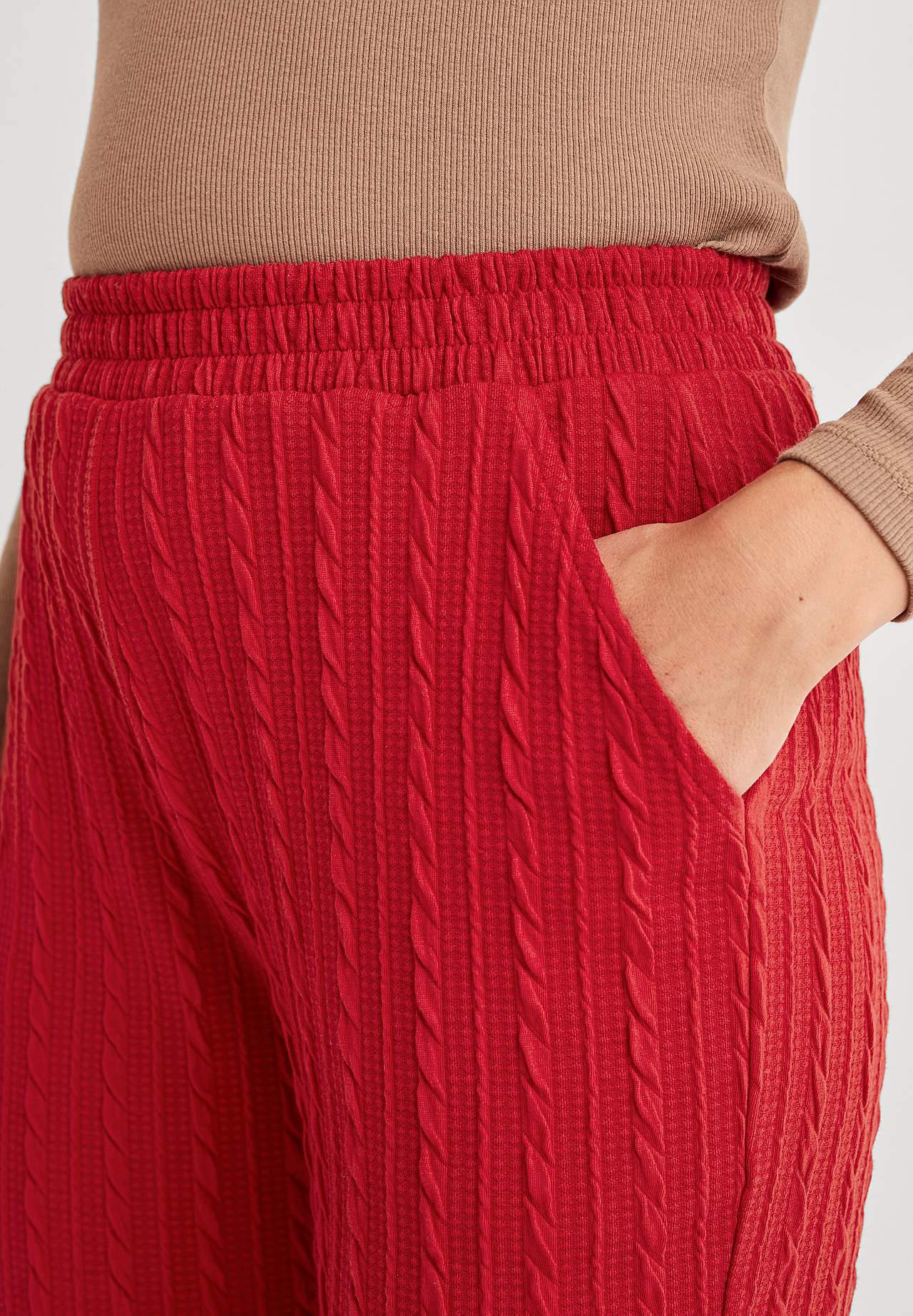 Textured-knit jersey pants Cara