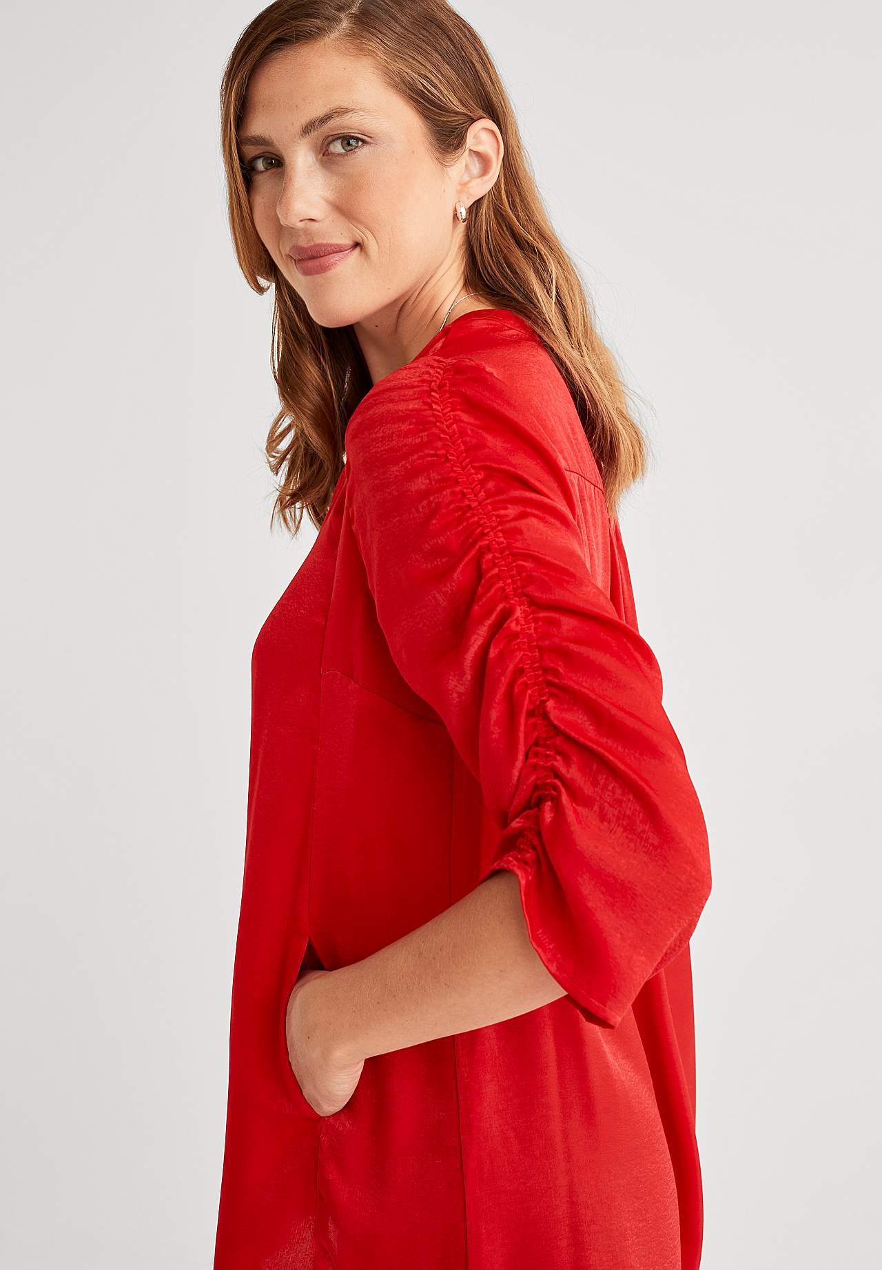 Tunic top in satin