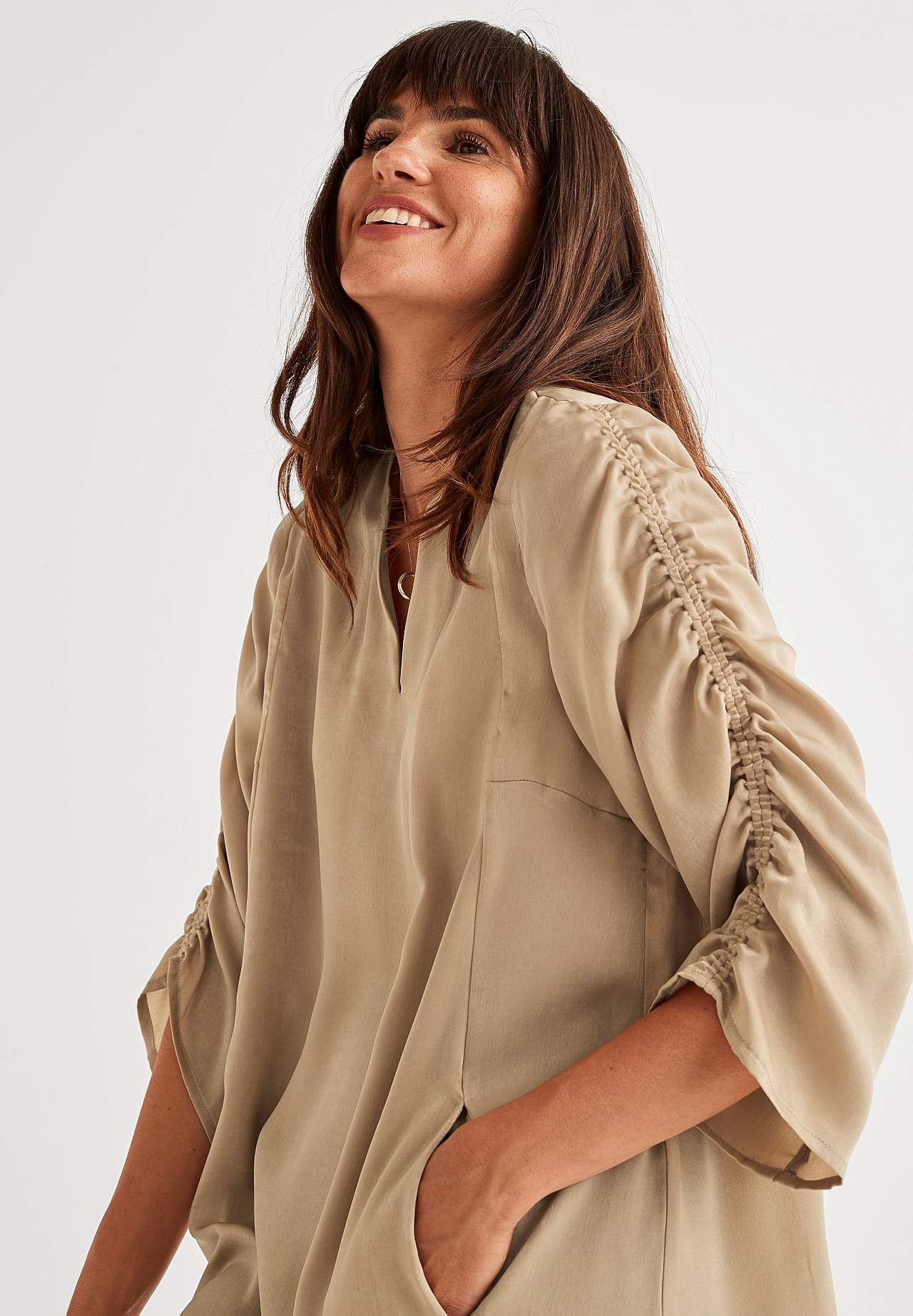 Tunic top in satin