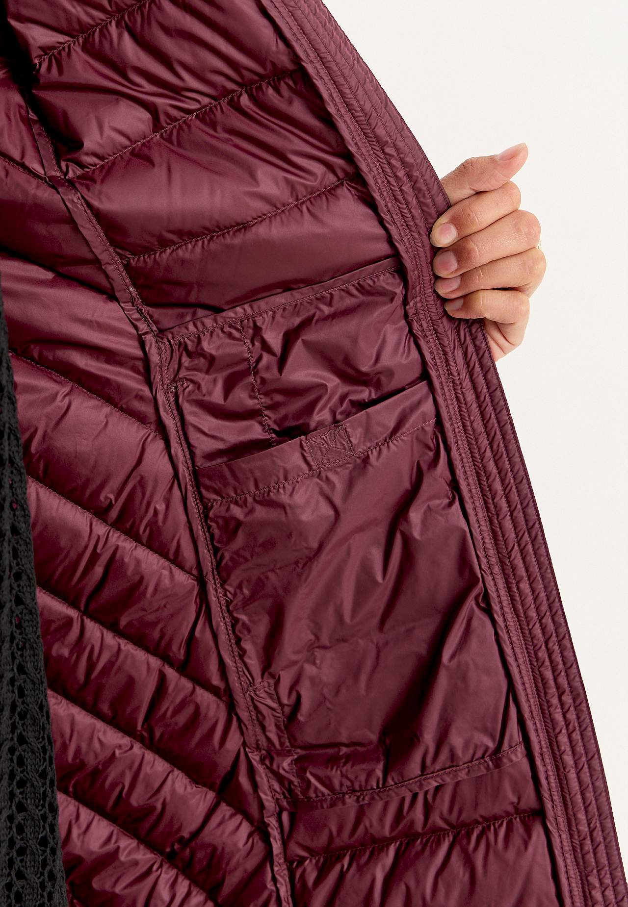 Down jacket with hood