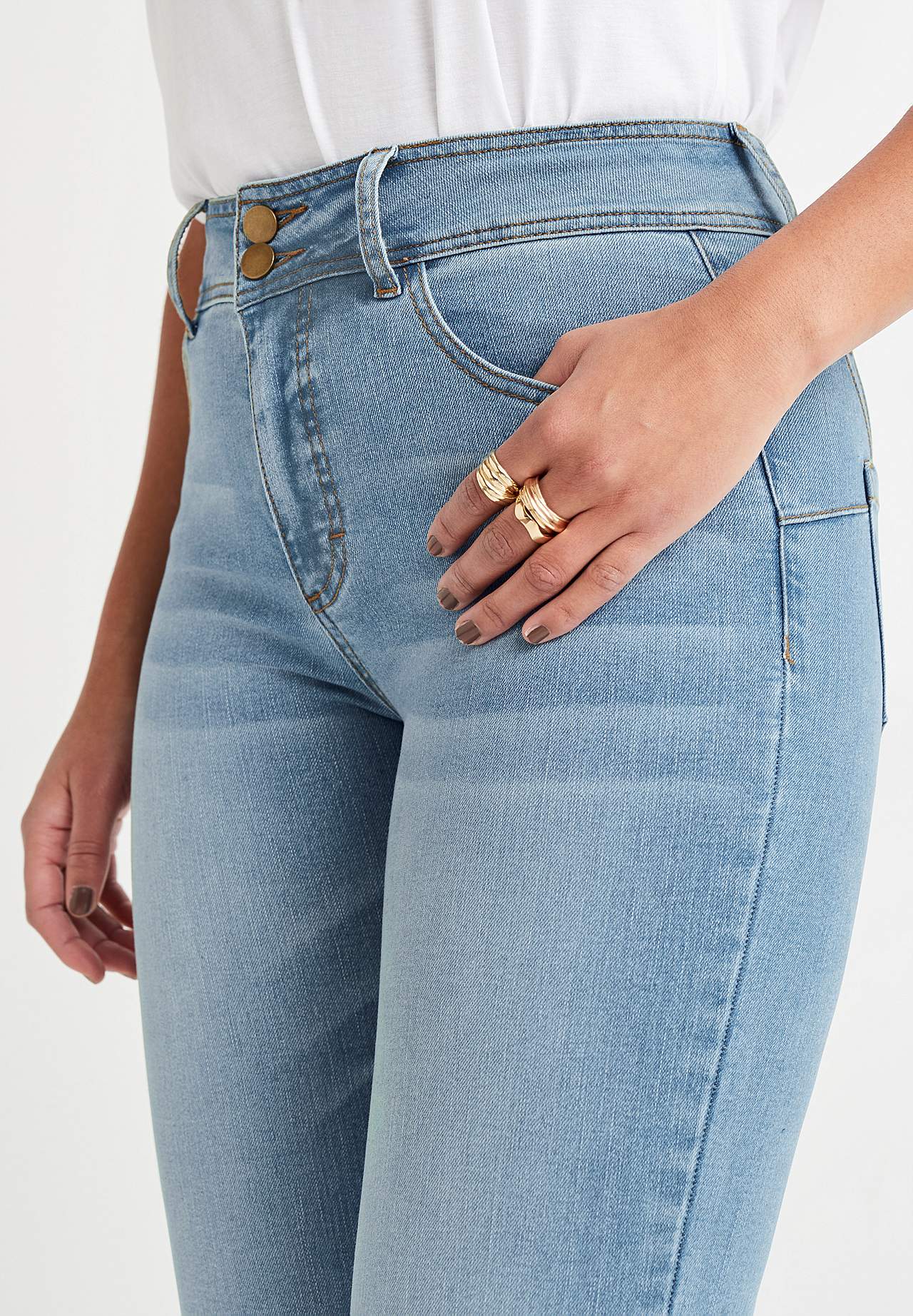 Shaping jeans with stretch