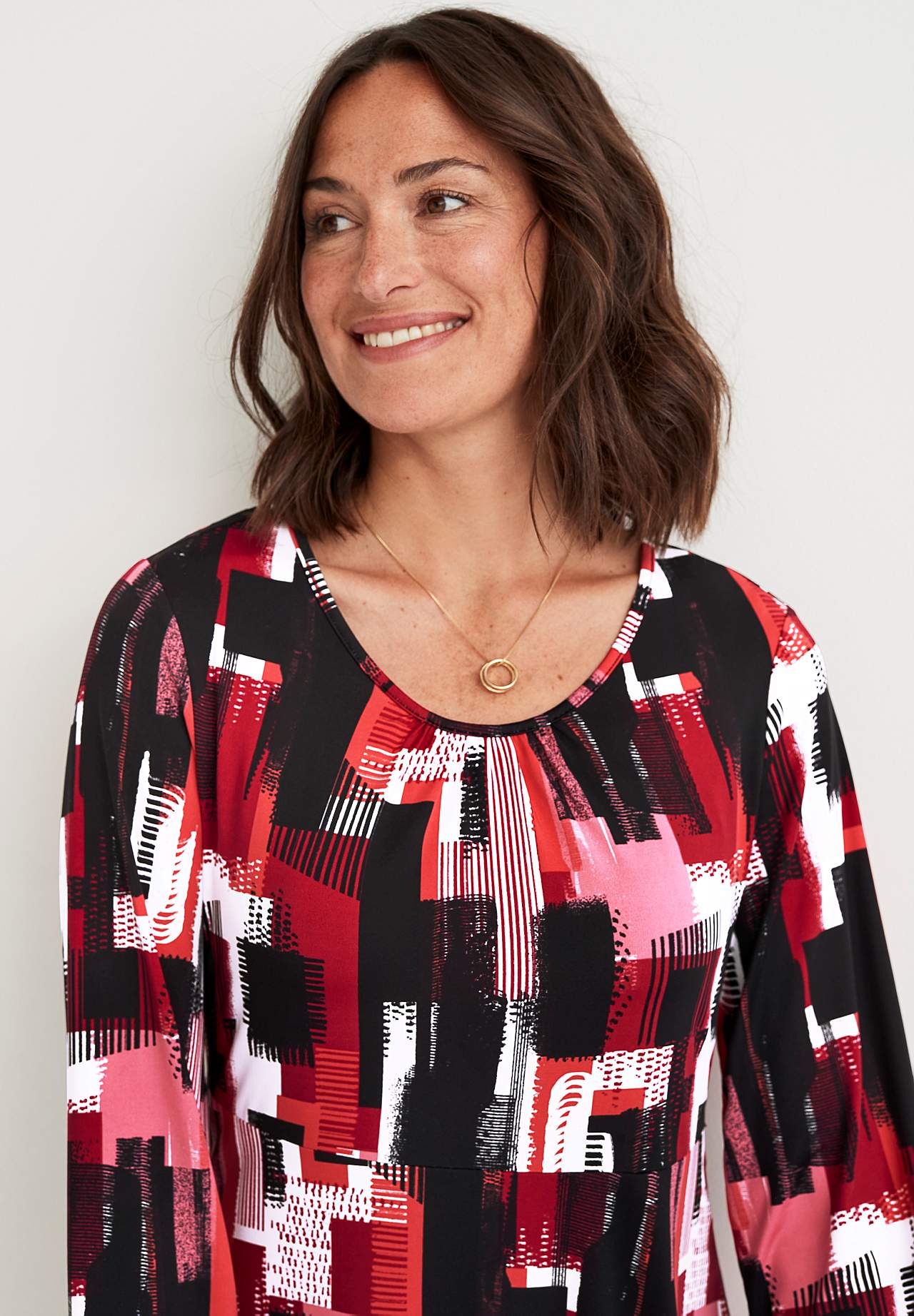 Patterned jersey dress