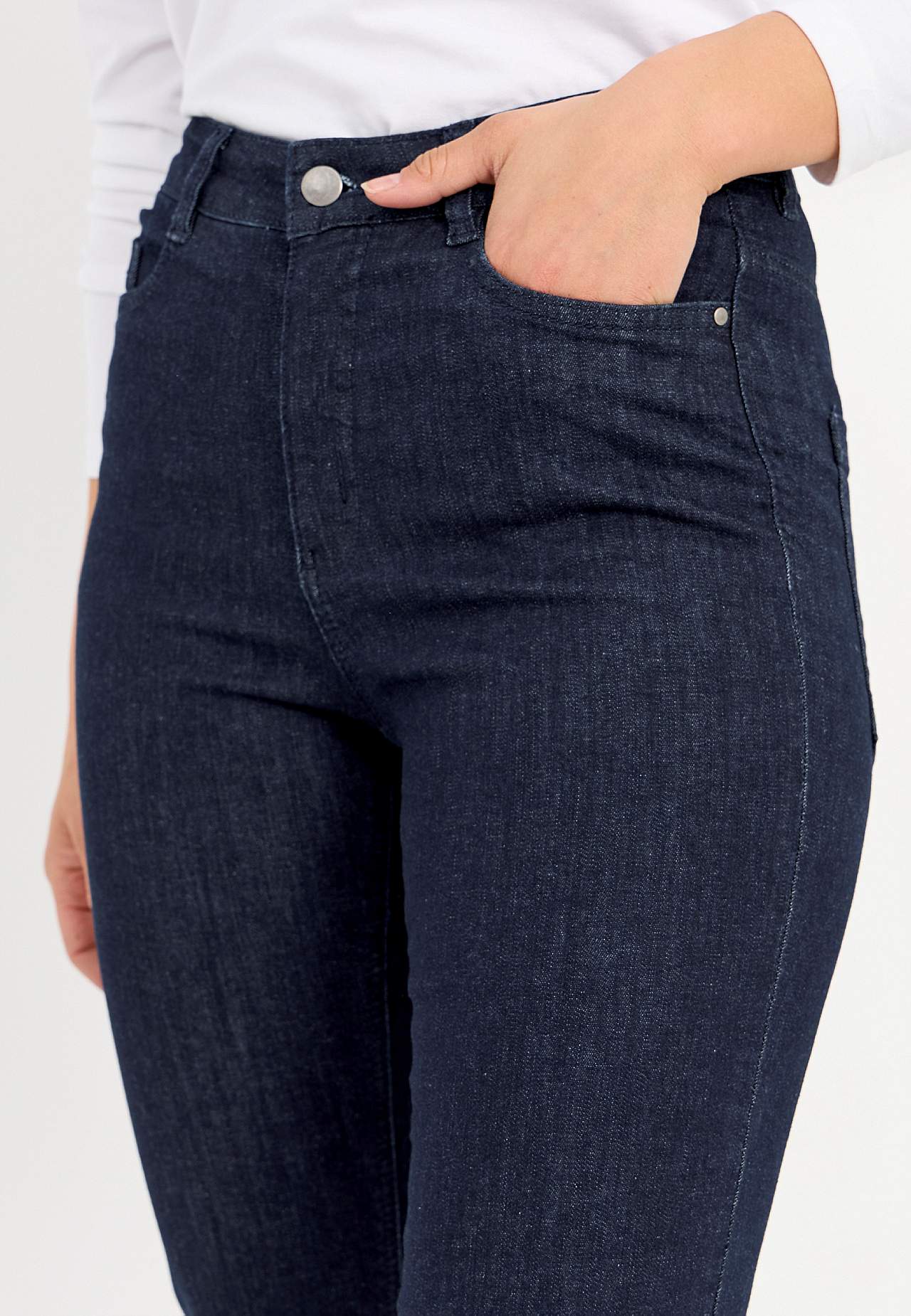 Stretch jeans with straight leg - three lengths