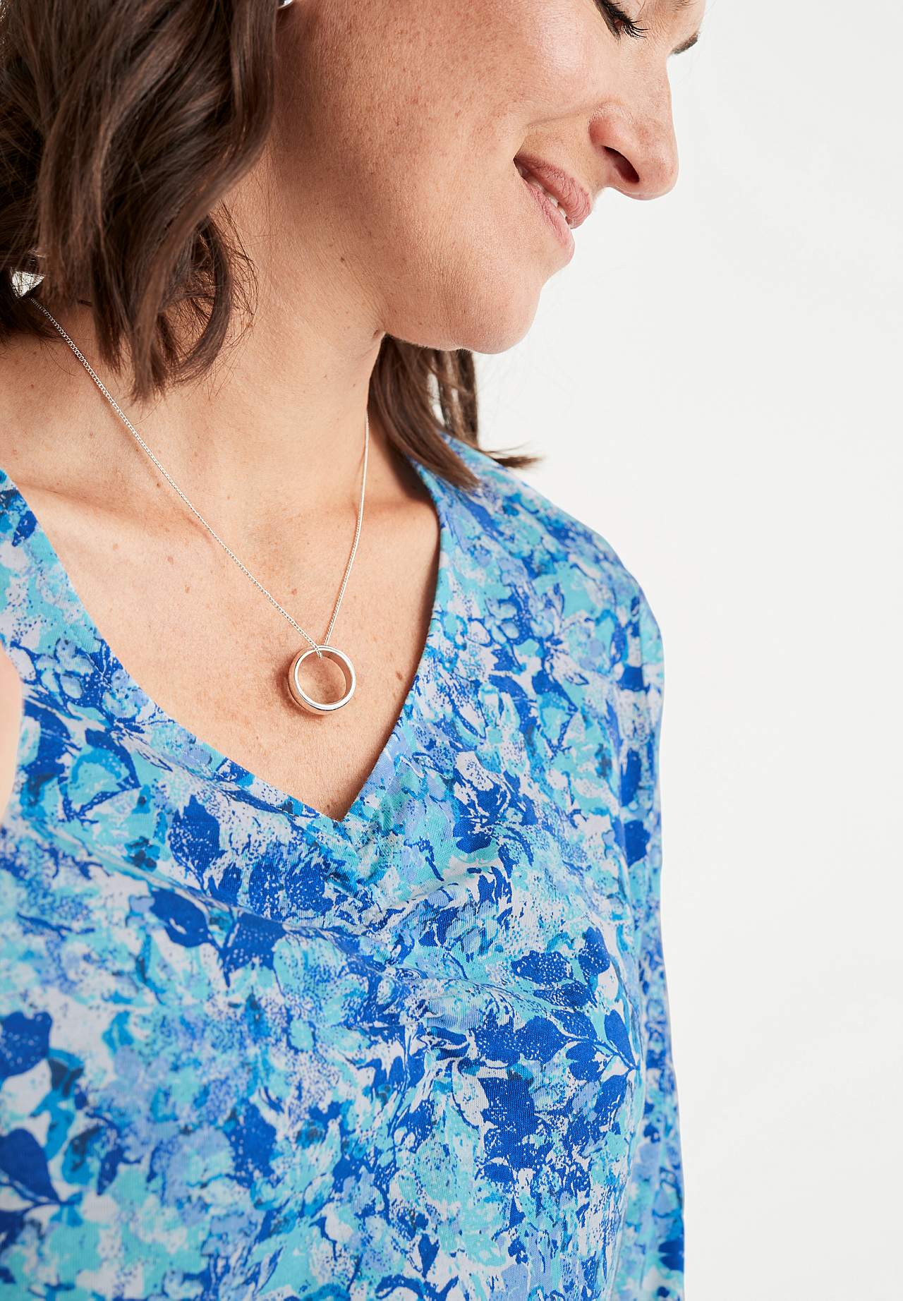 Floral jersey top Agatha