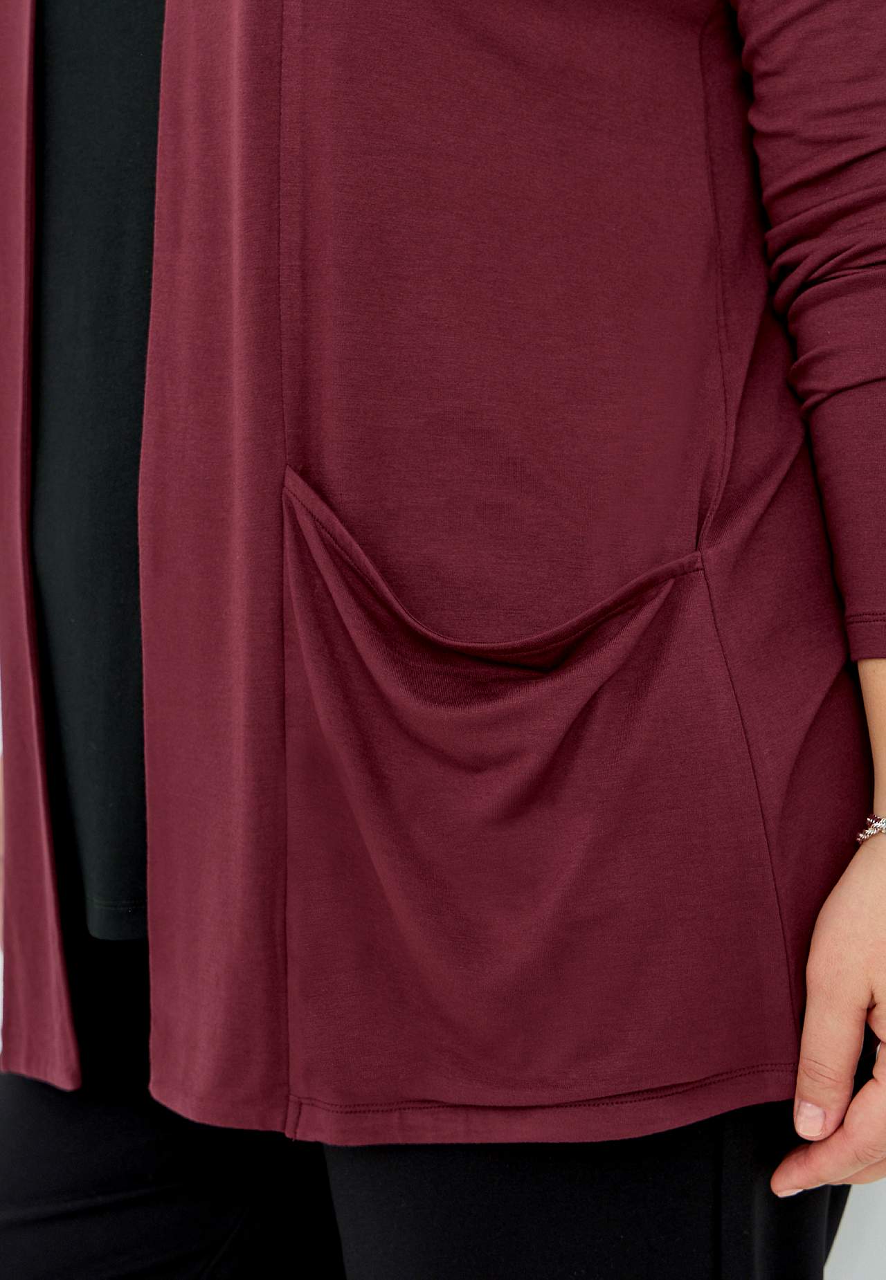 Long-sleeved 2-in-1 top