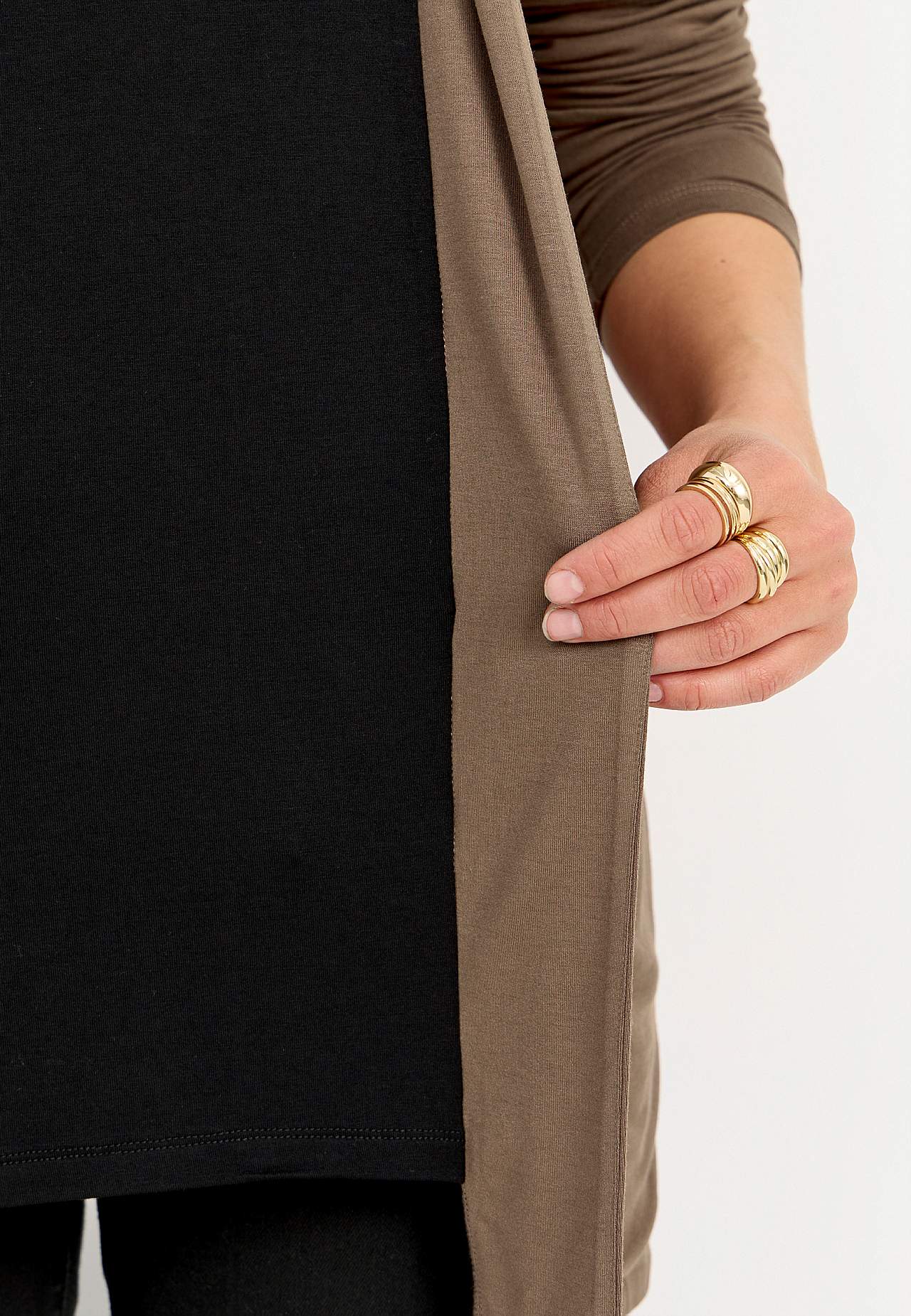 Long-sleeved 2-in-1 top
