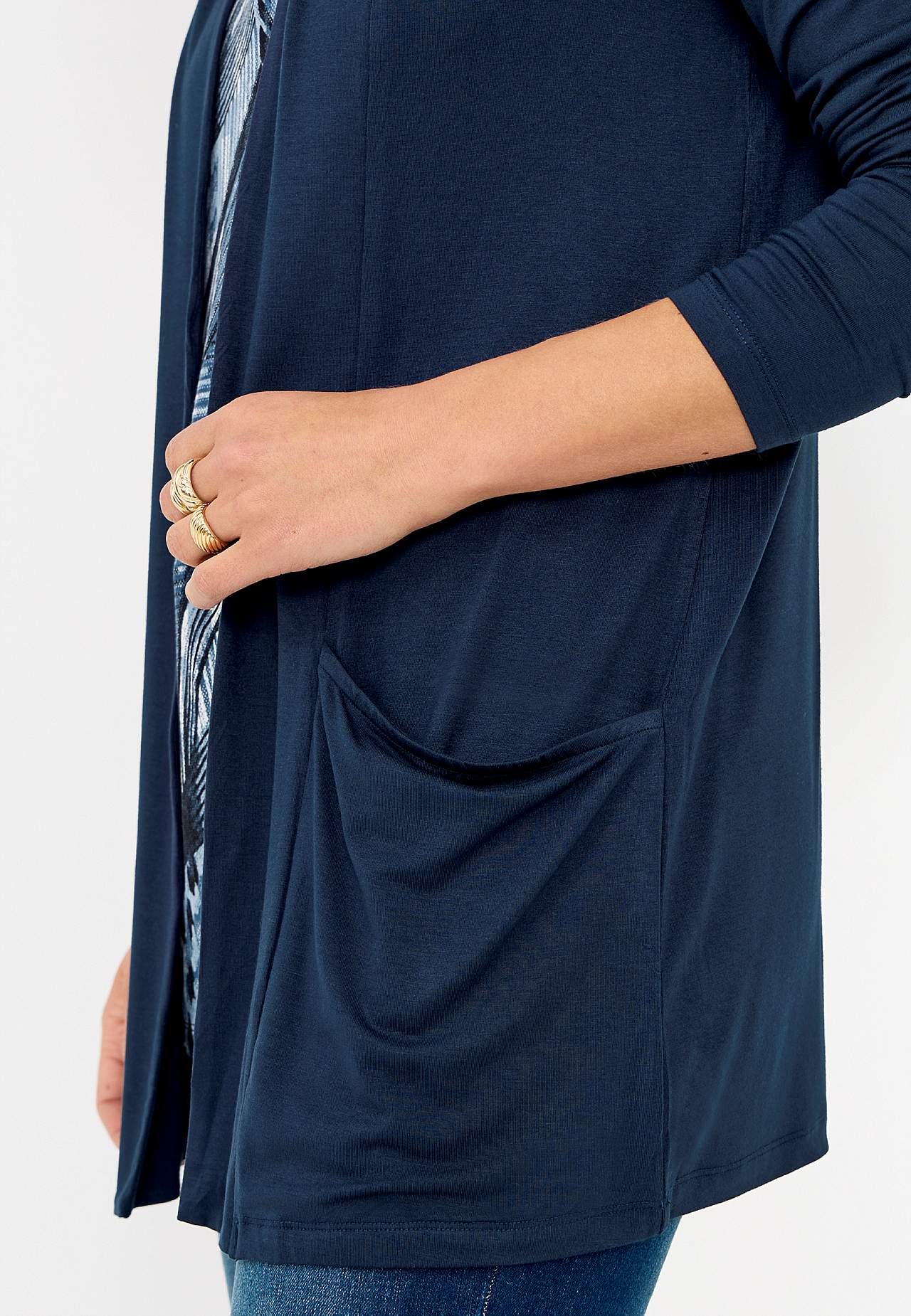 Long-sleeved 2-in-1 top