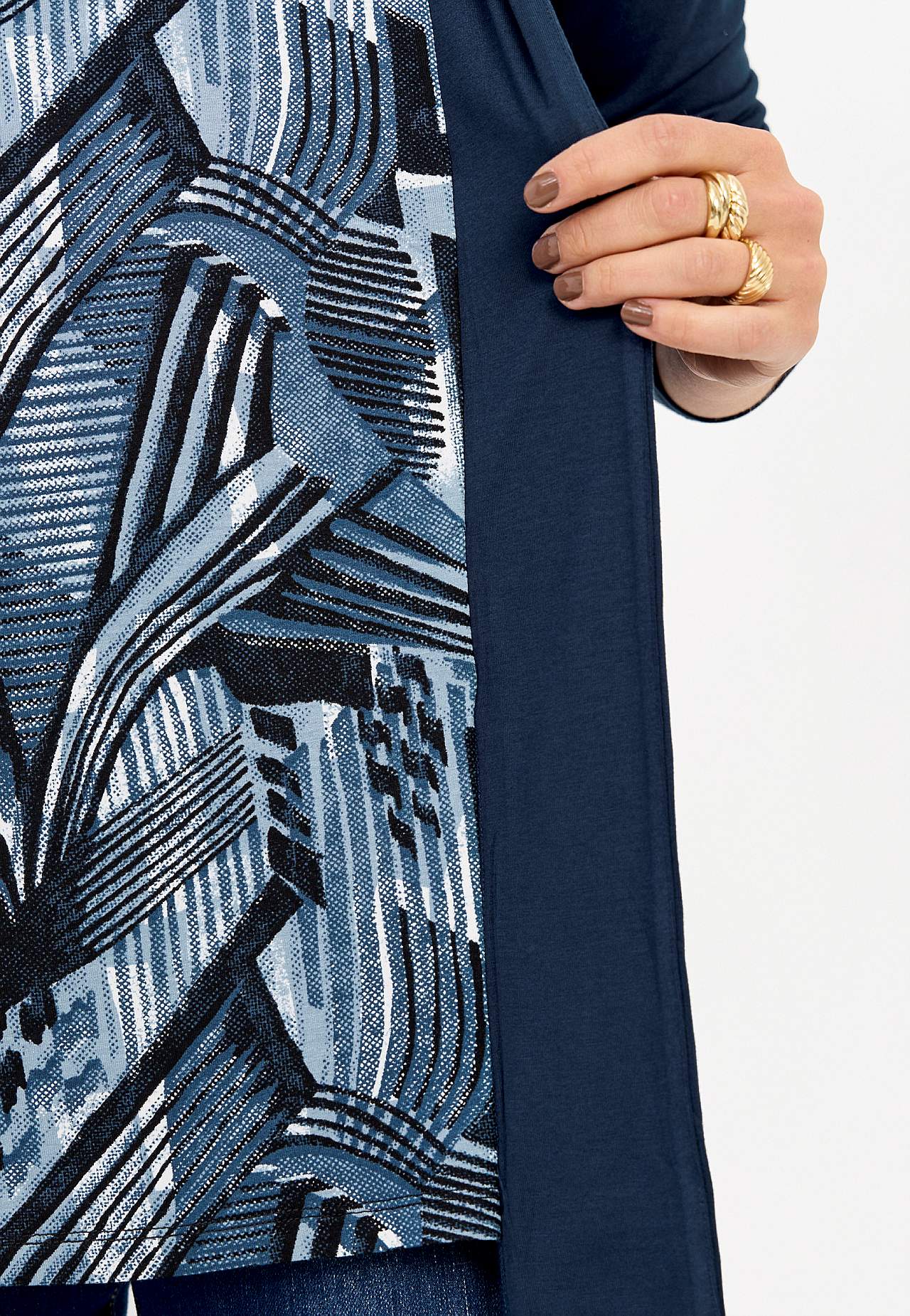 Long-sleeved 2-in-1 top