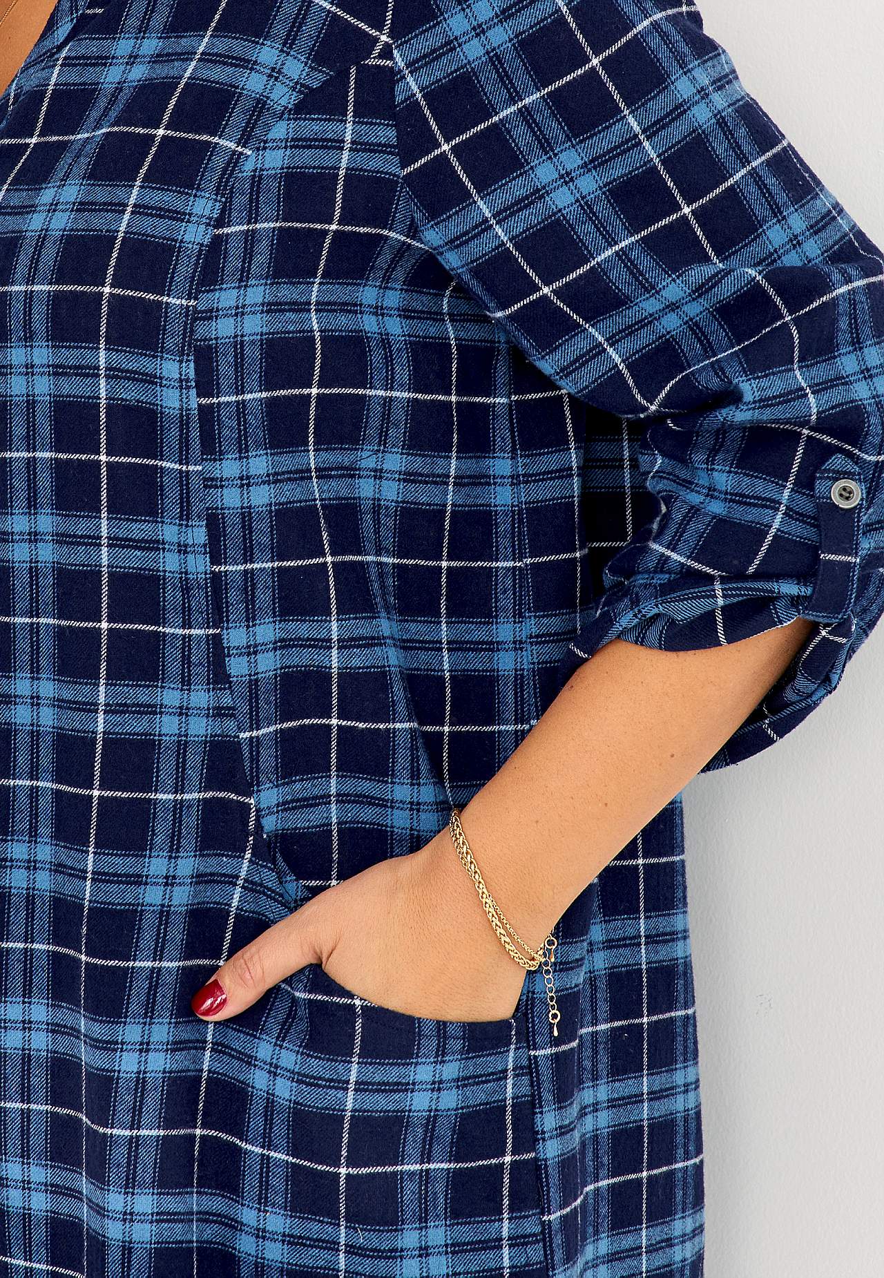 Checked tunic in flannel Christine