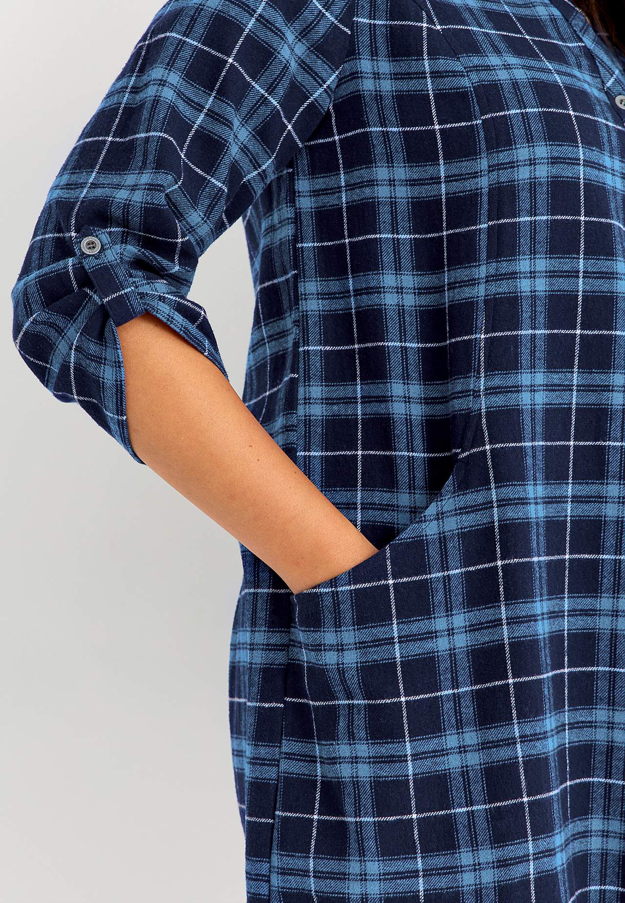 Checked tunic in flannel Christine