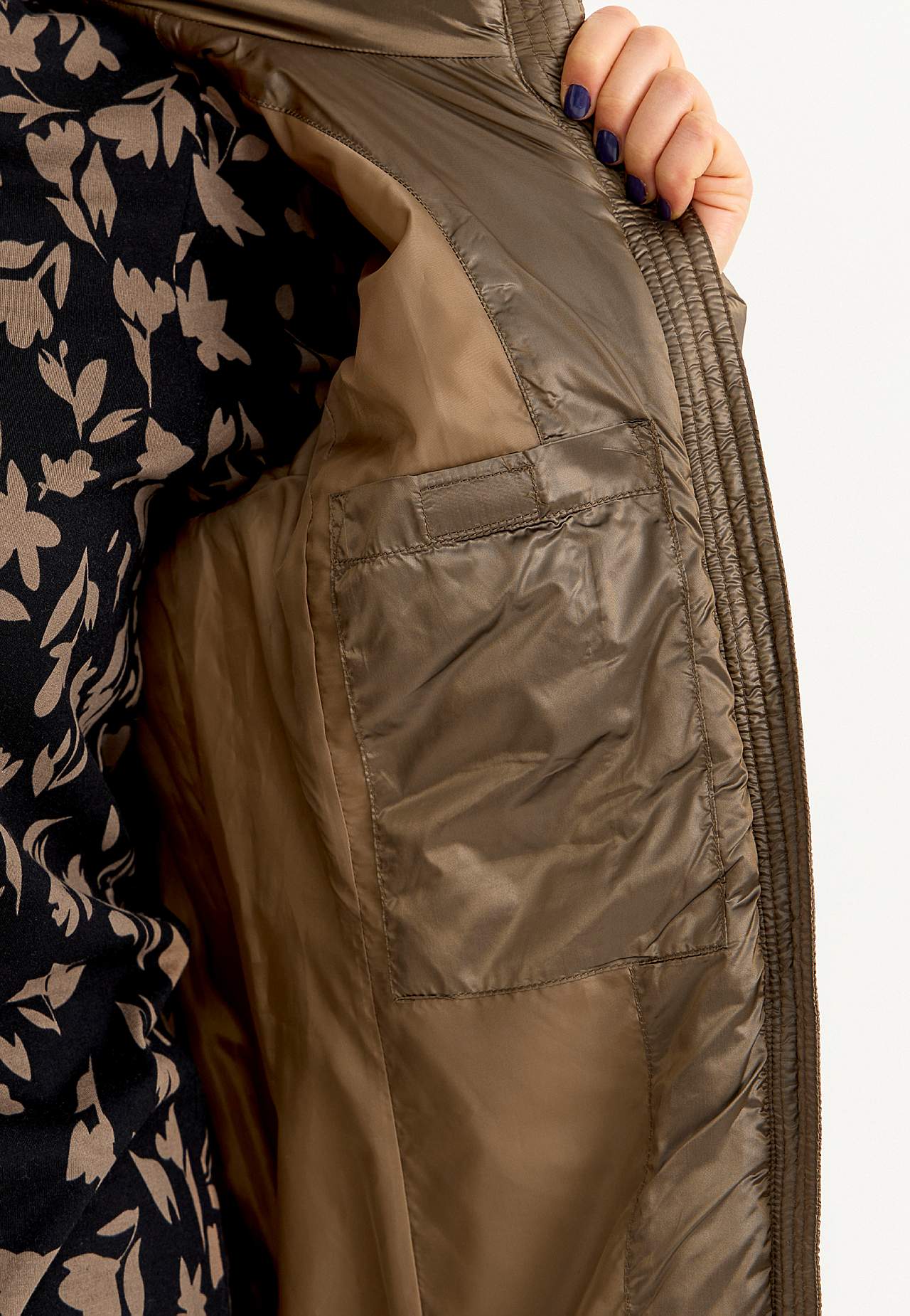 Shimmery lightweight puffer jacket
