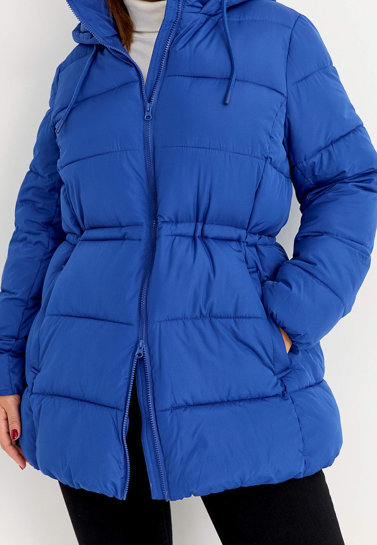 Warm-lined jacket with hood