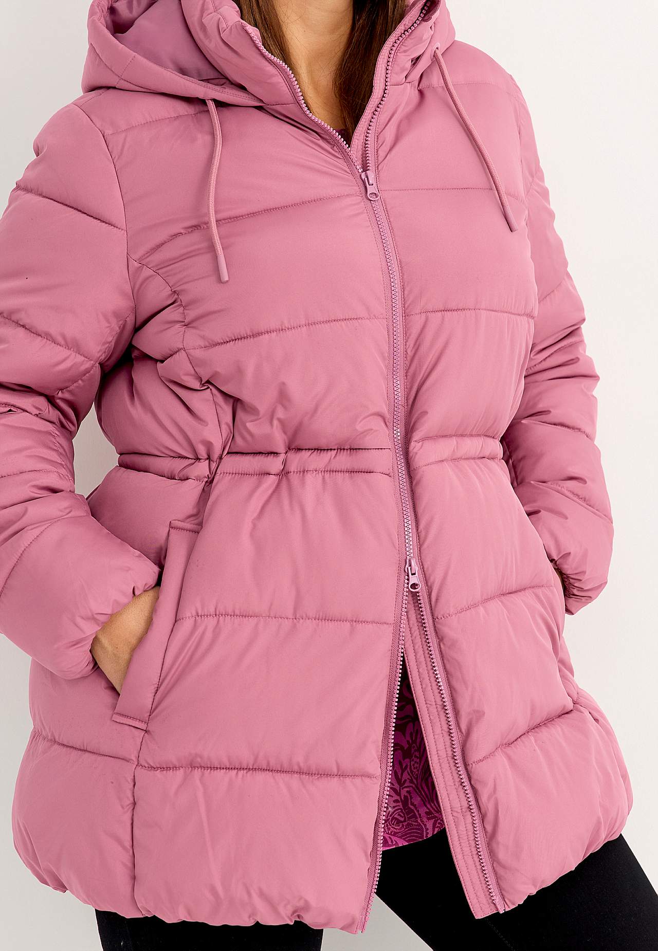 Warm-lined jacket with hood