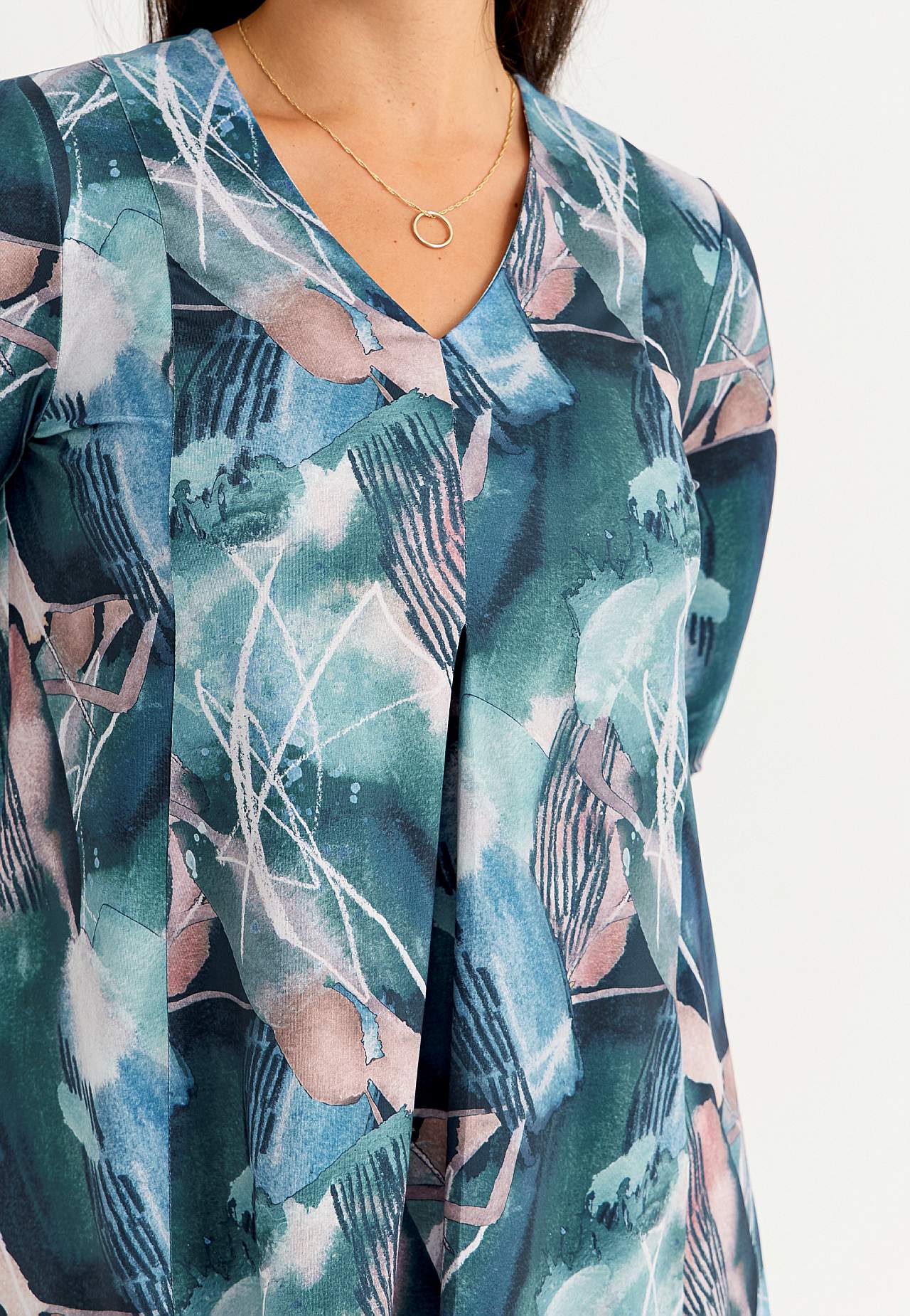 Patterned jersey tuniq