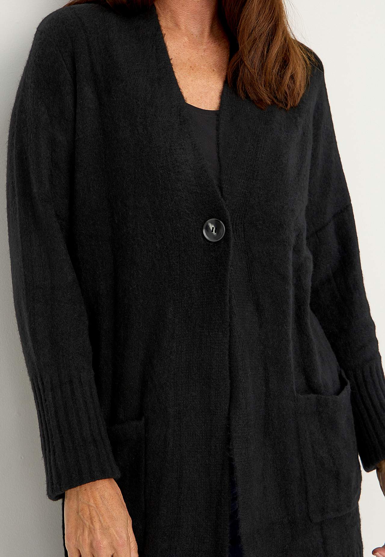 Soft, long cardigan