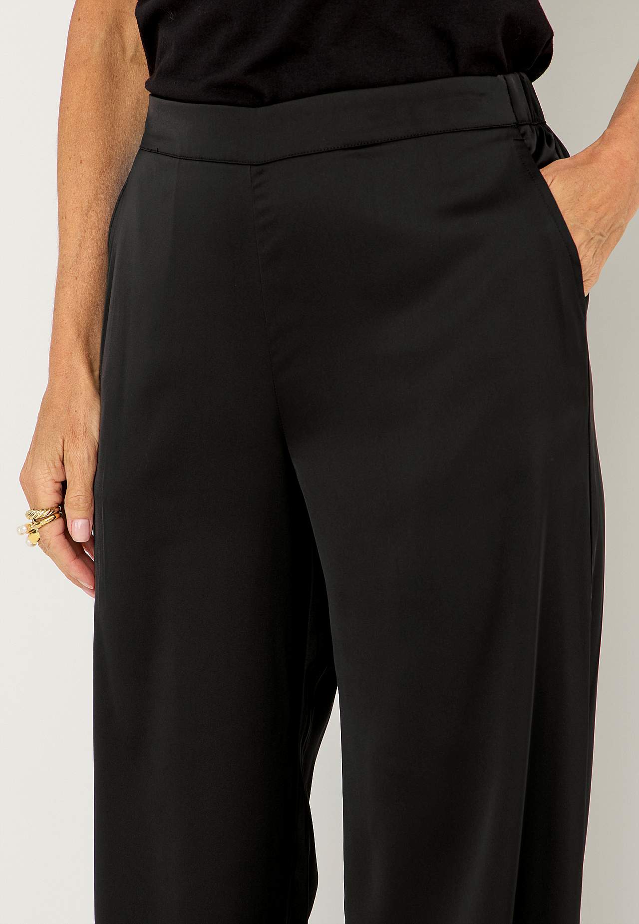 Party trousers with wide legs