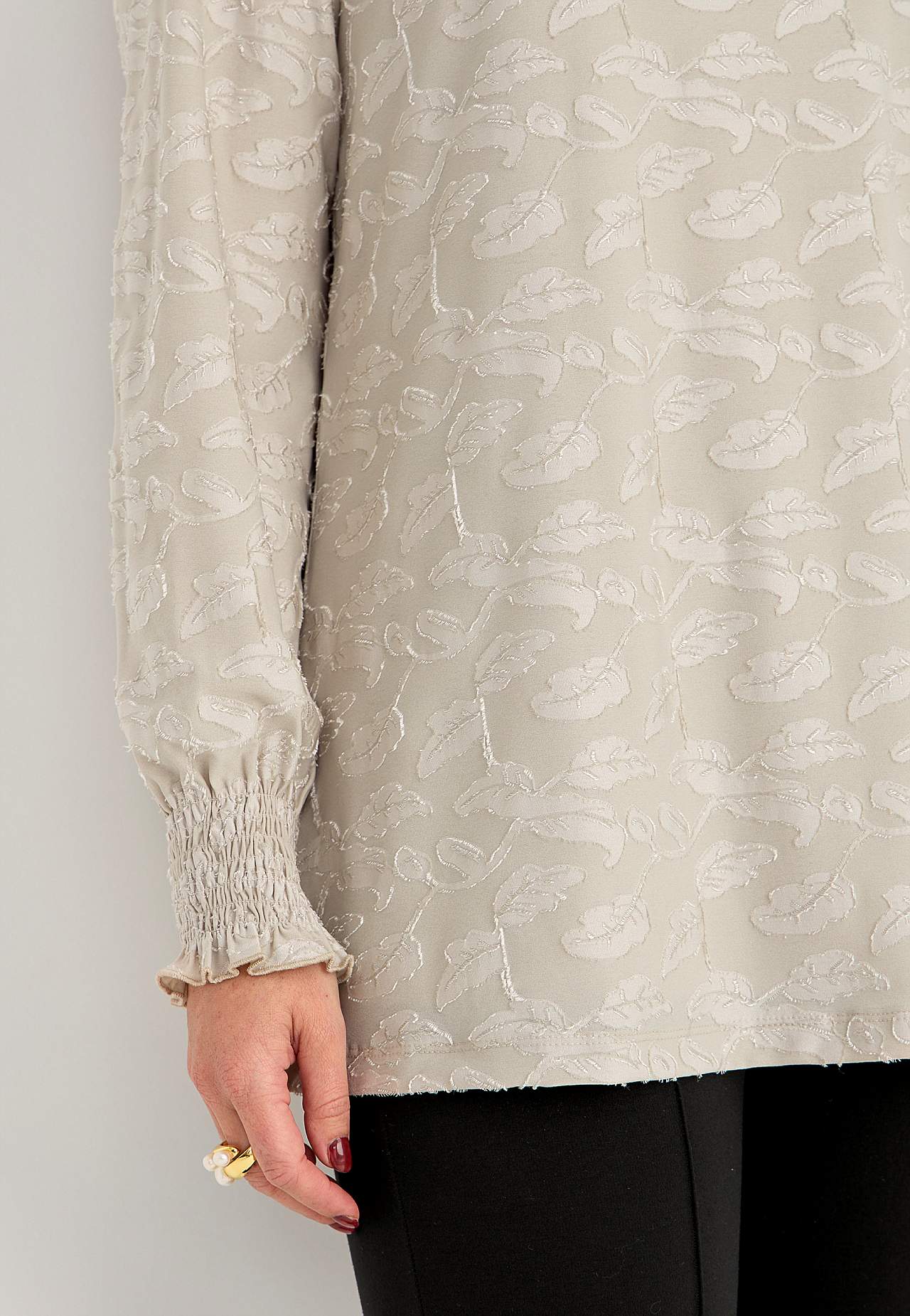 Jacquard patterned jersey tuniq