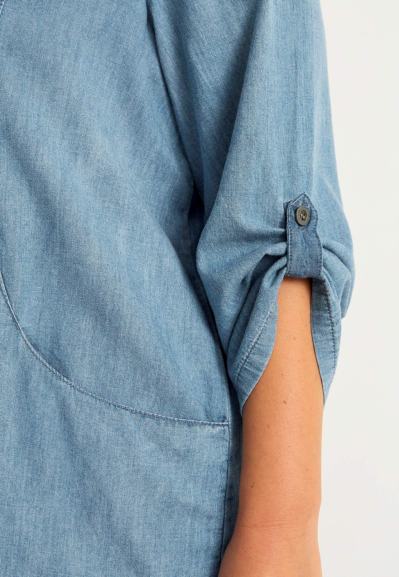 Denim tunic with pockets