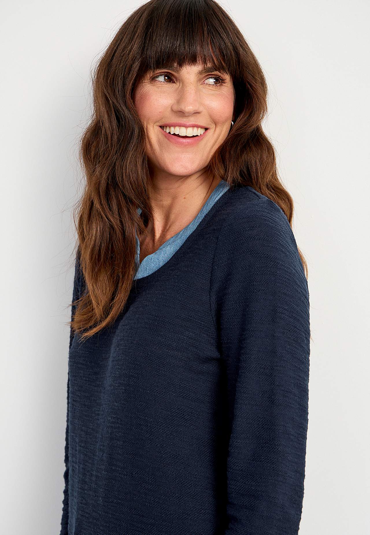 Jersey tuniq with details in denim Denise