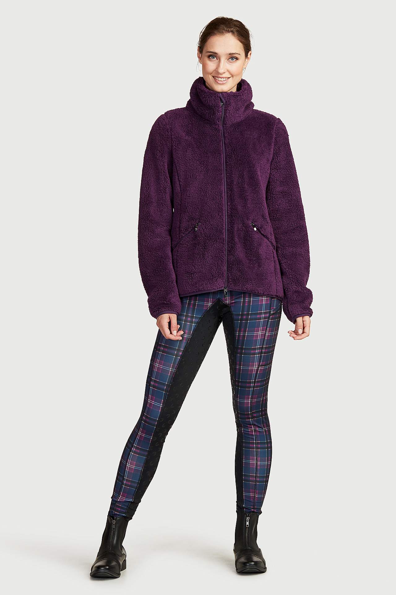 Checked riding breeches by Cellbes Equestrian Flora