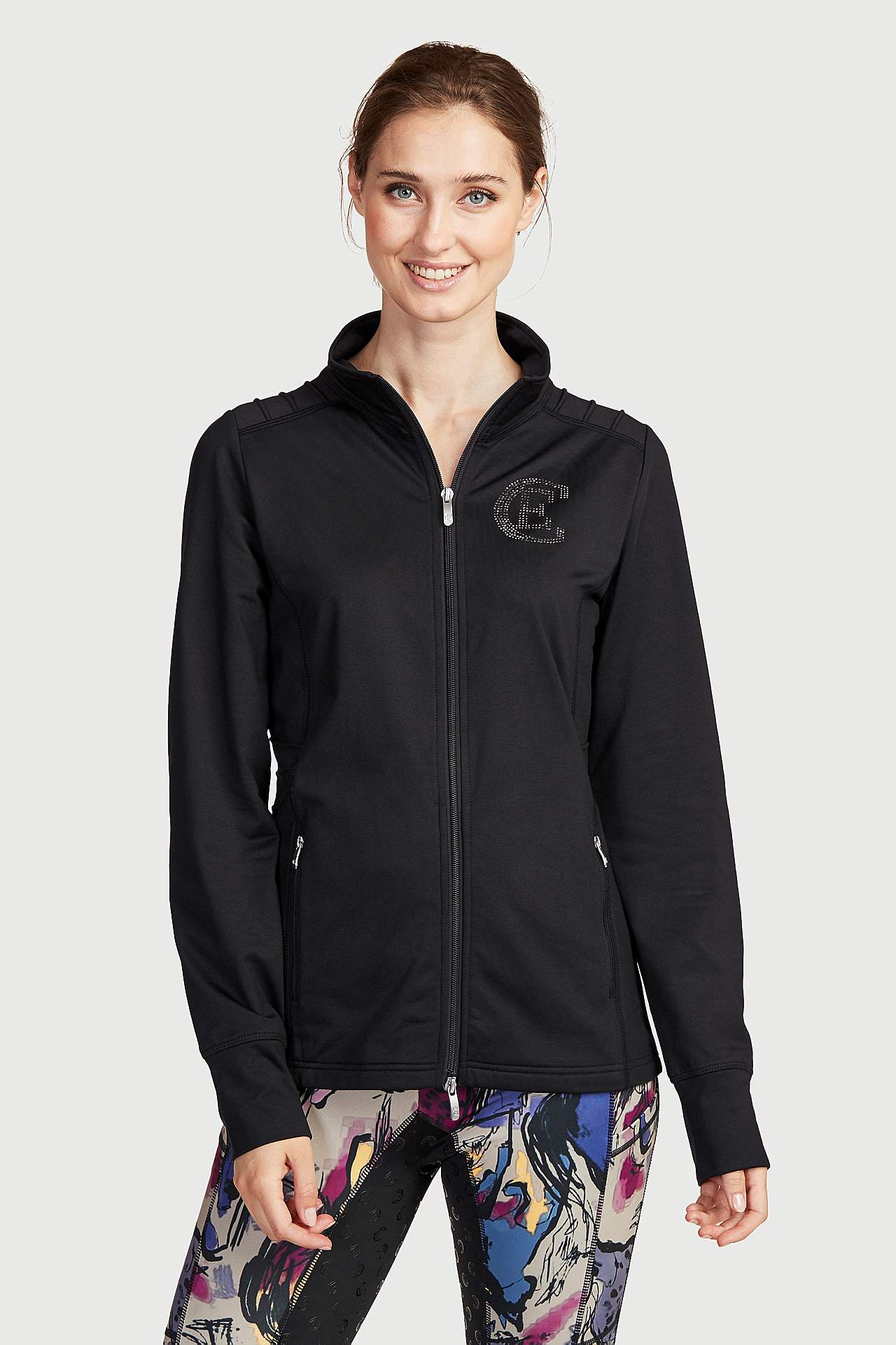 Long-sleeved jumper with zip