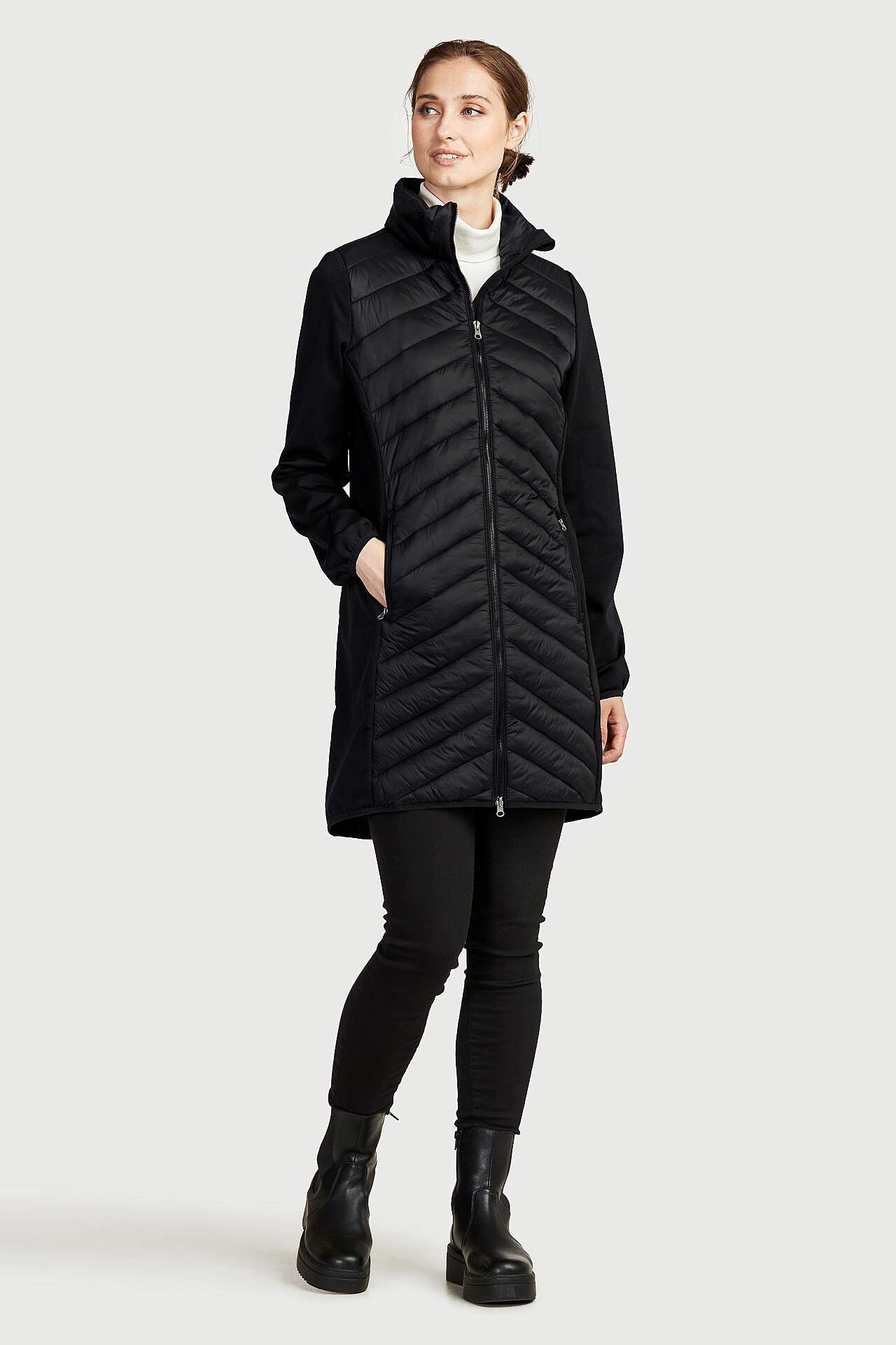 Partly lined lightweight jacket
