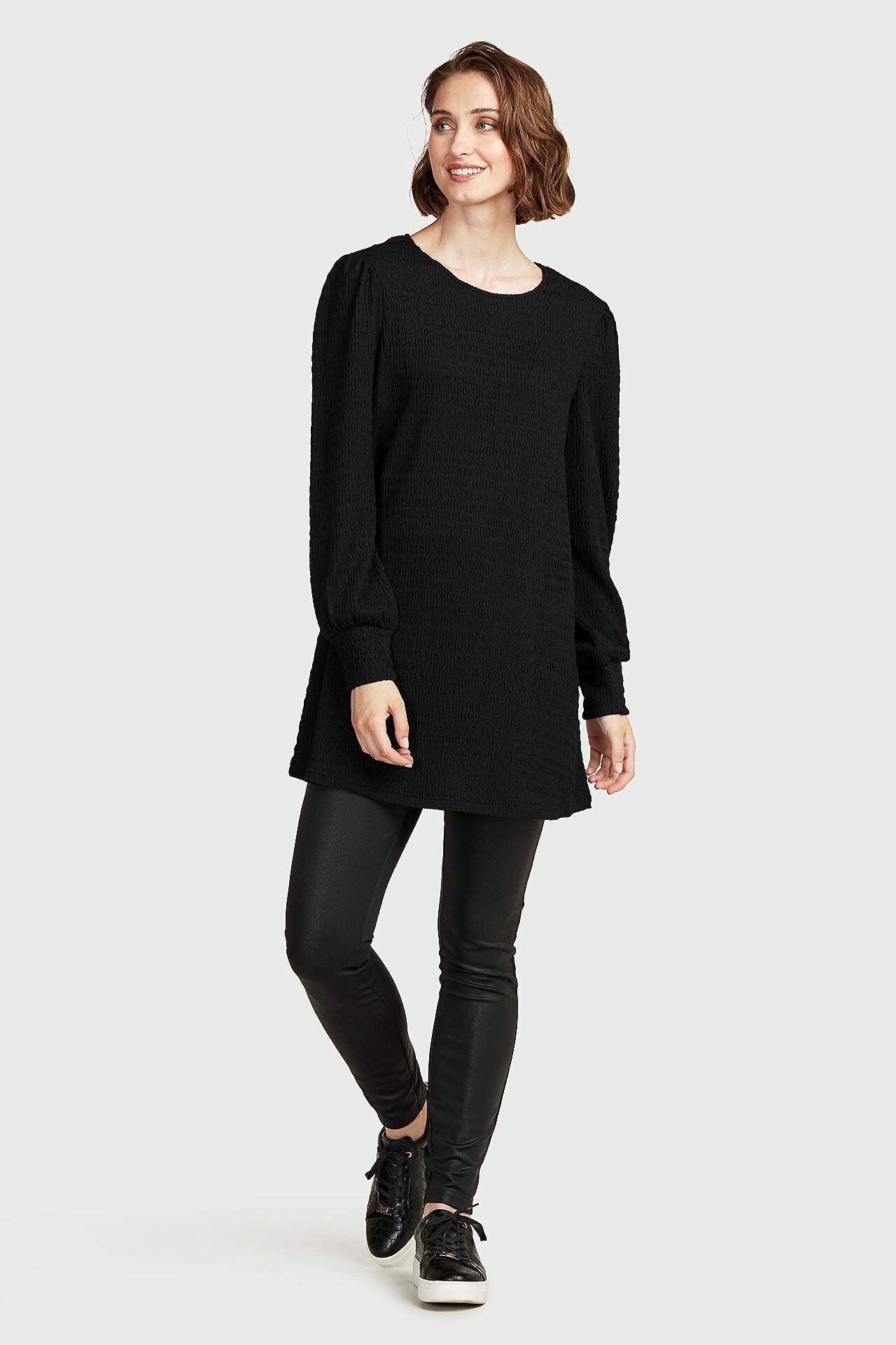 Crinkled jersey tuniq