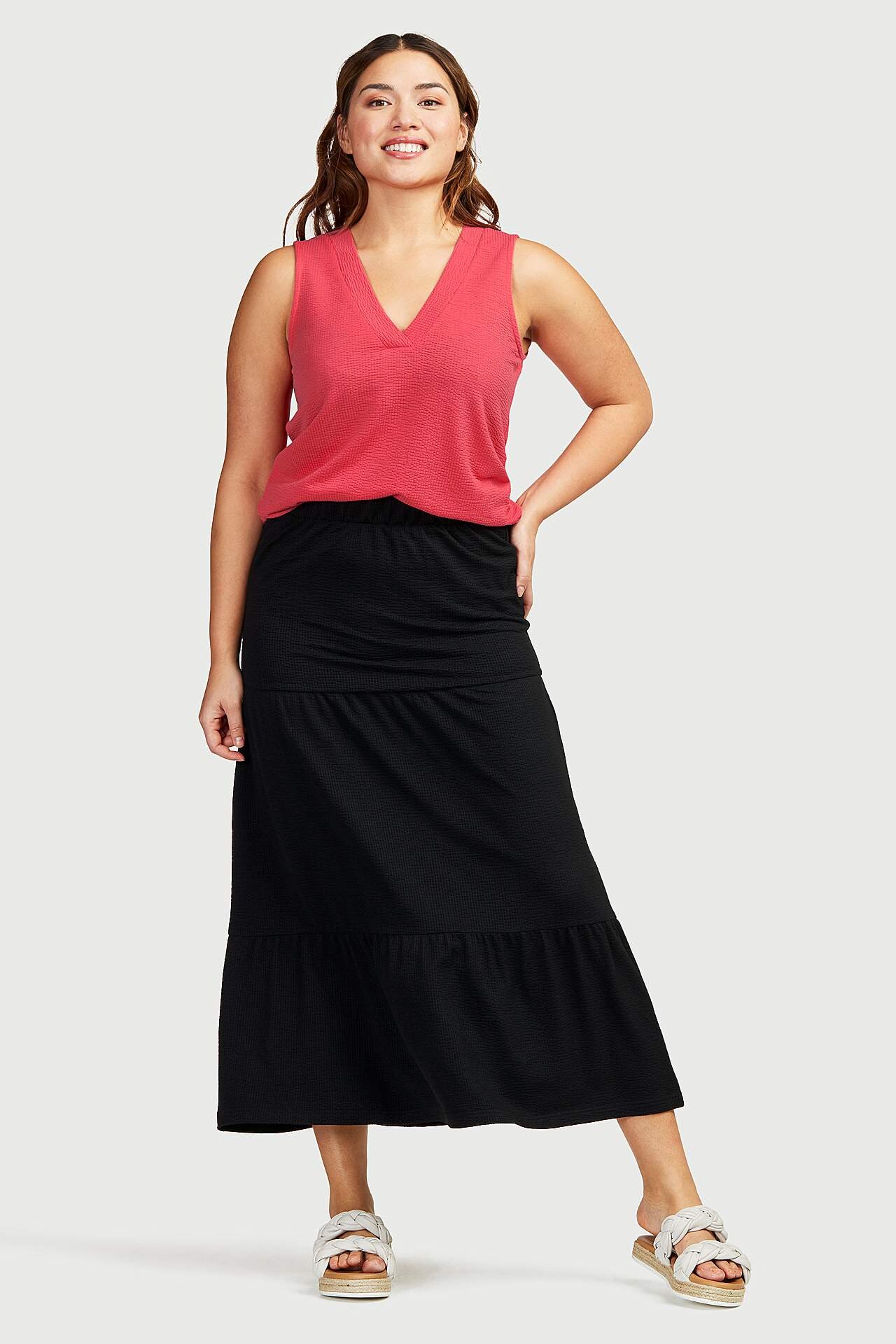 Sleeveless jersey top