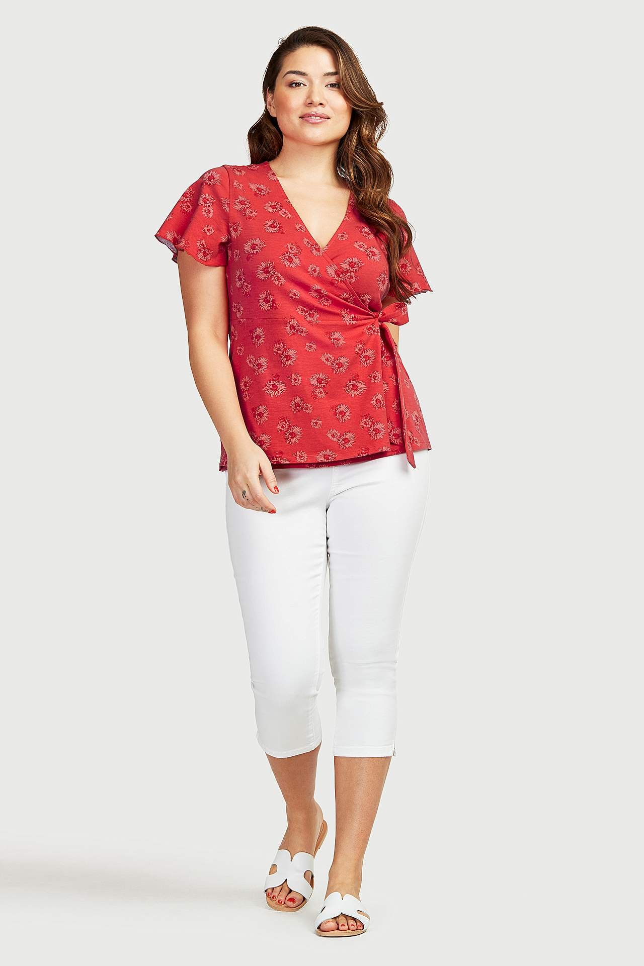 Floral wrap top Hedda