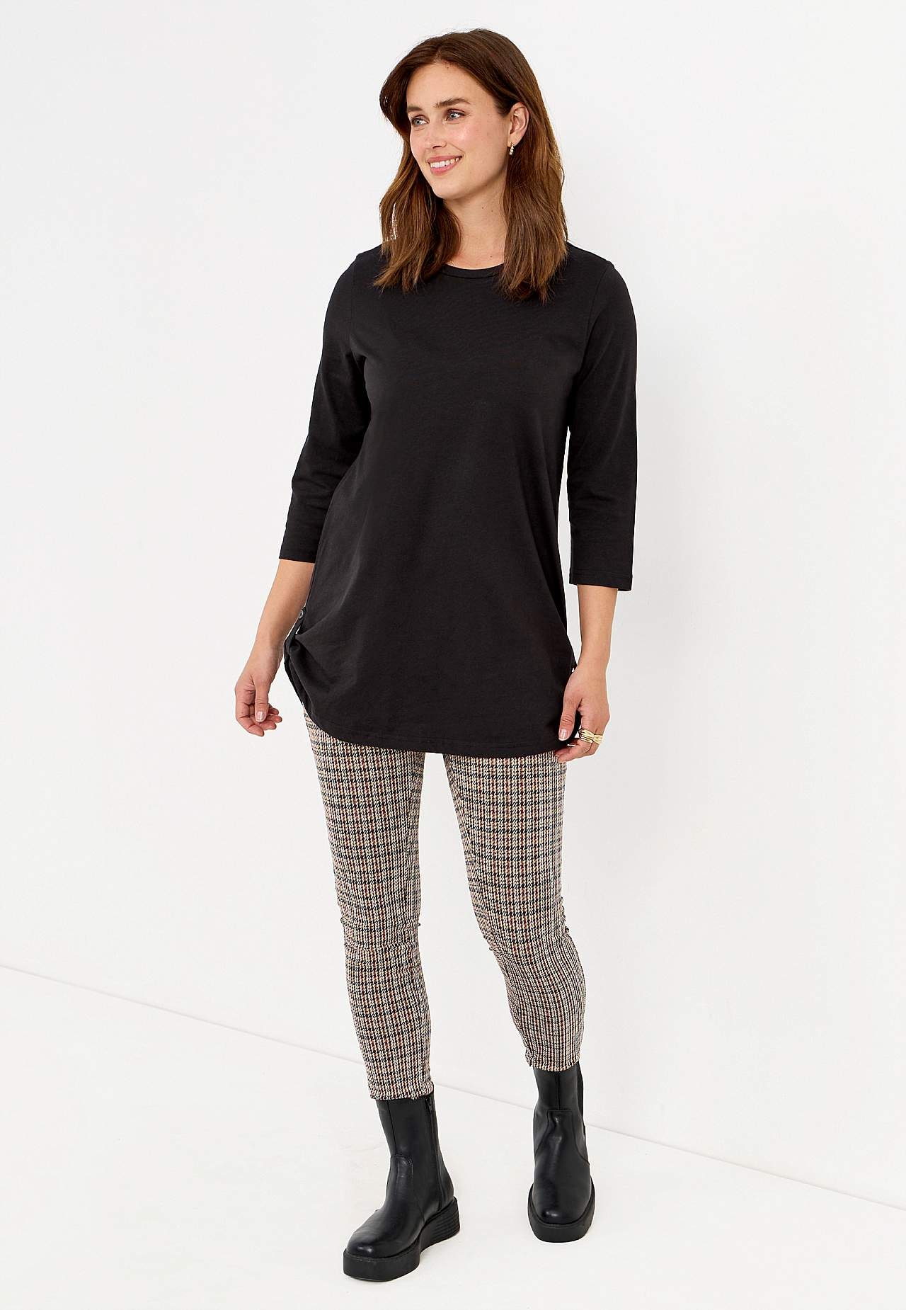 Jersey tuniq with 3/4 sleeve 2-pack