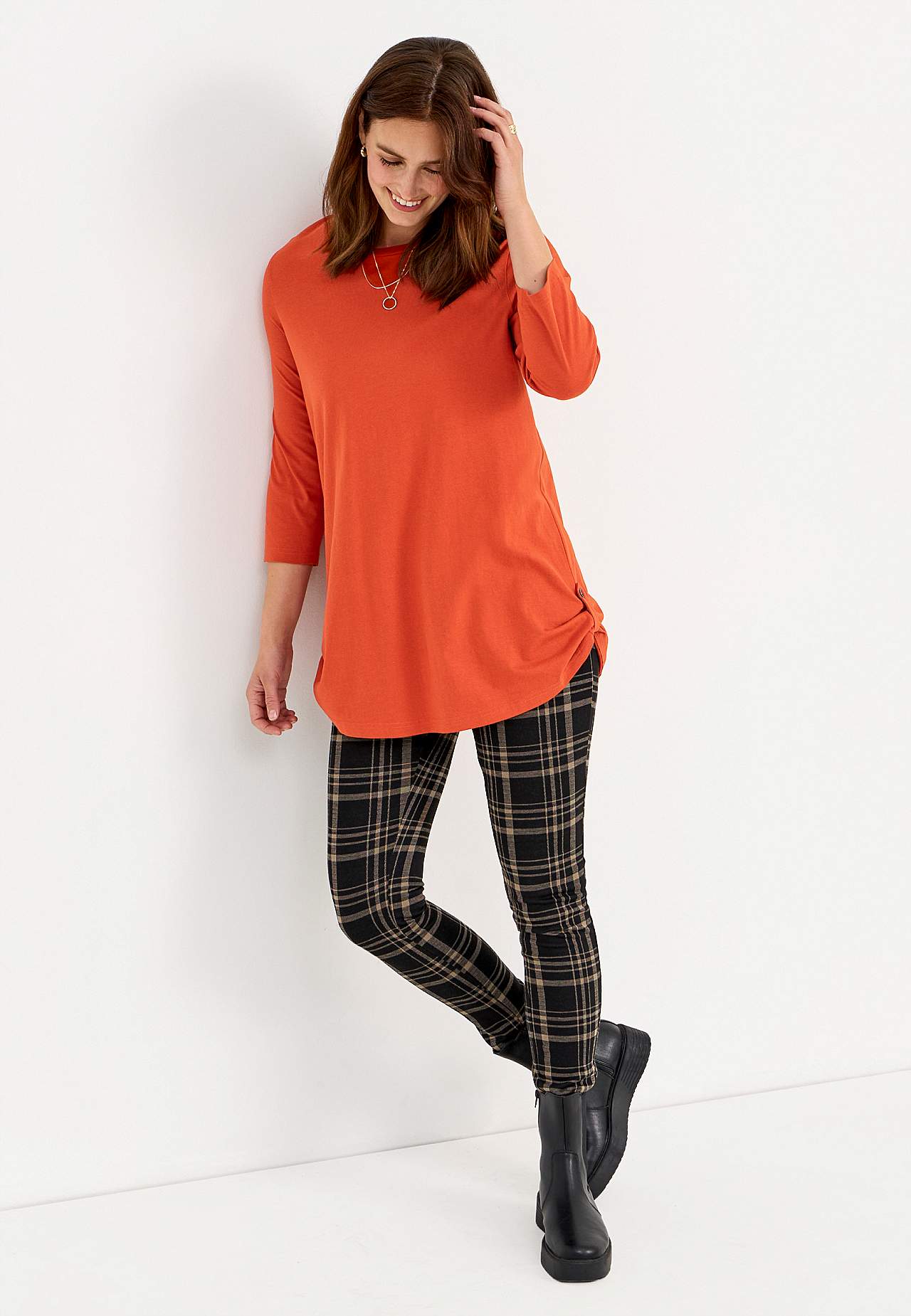 Jersey tuniq with 3/4 sleeve 2-pack