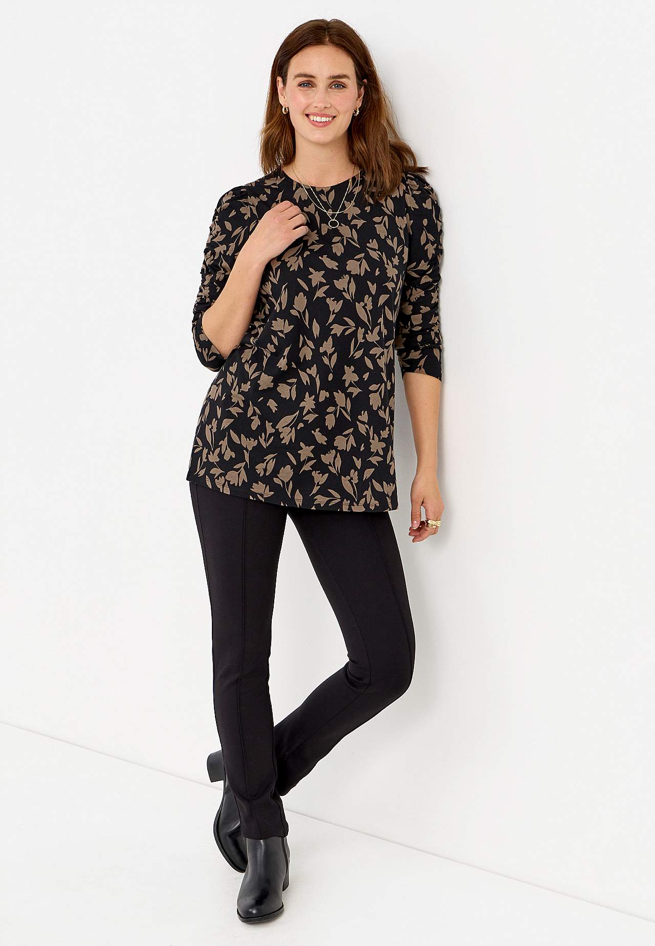 Patterned jersey tuniq