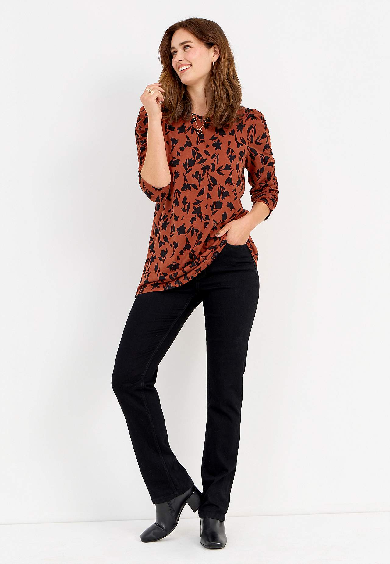 Patterned jersey tuniq