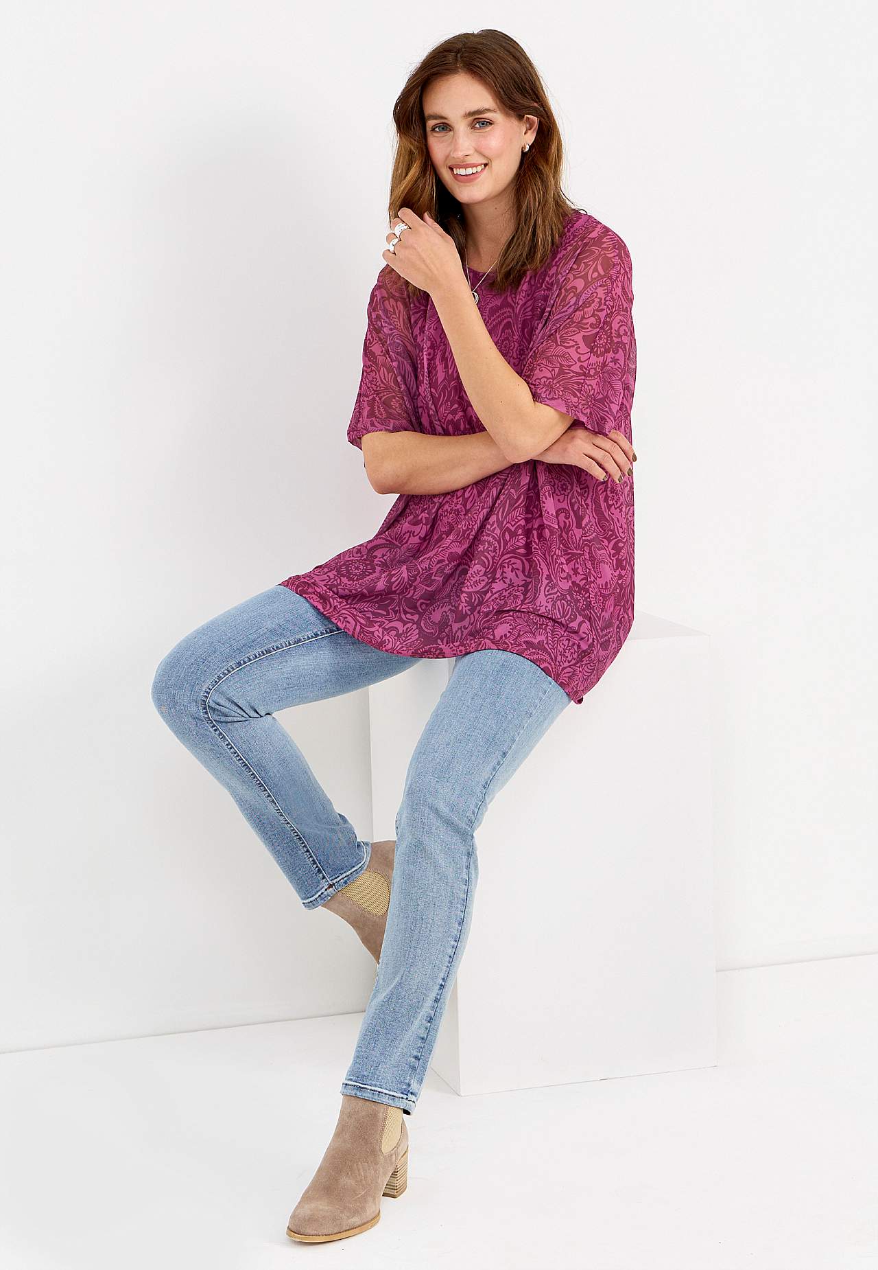 Tunic top in mesh