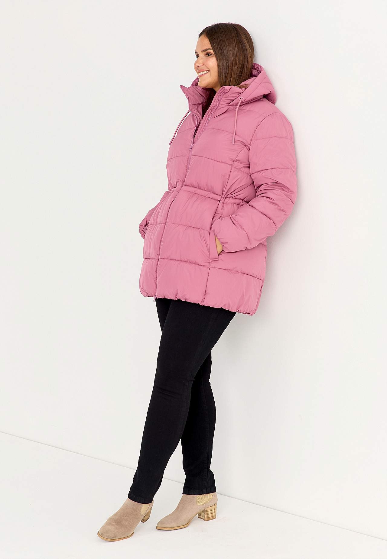 Warm-lined jacket with hood