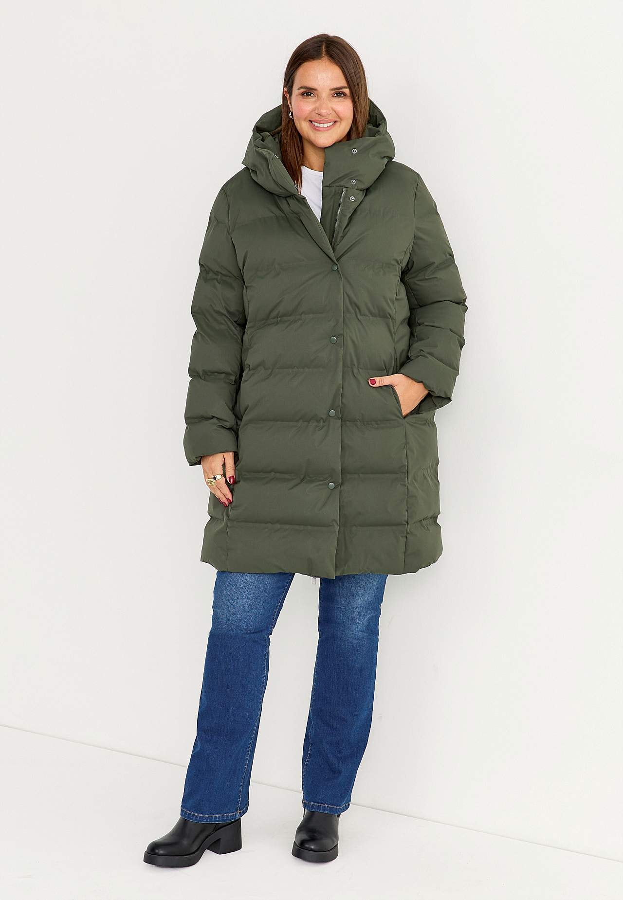 Jacket with down feel