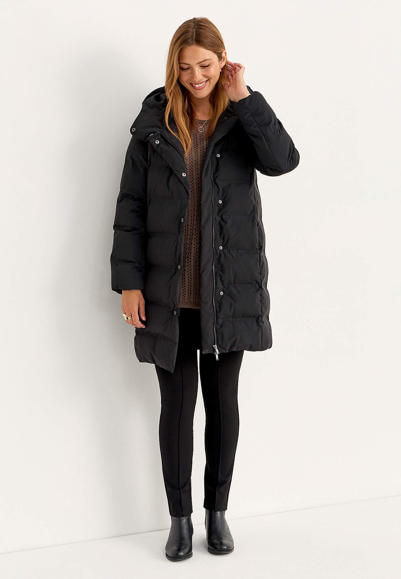 Jacket with down feel