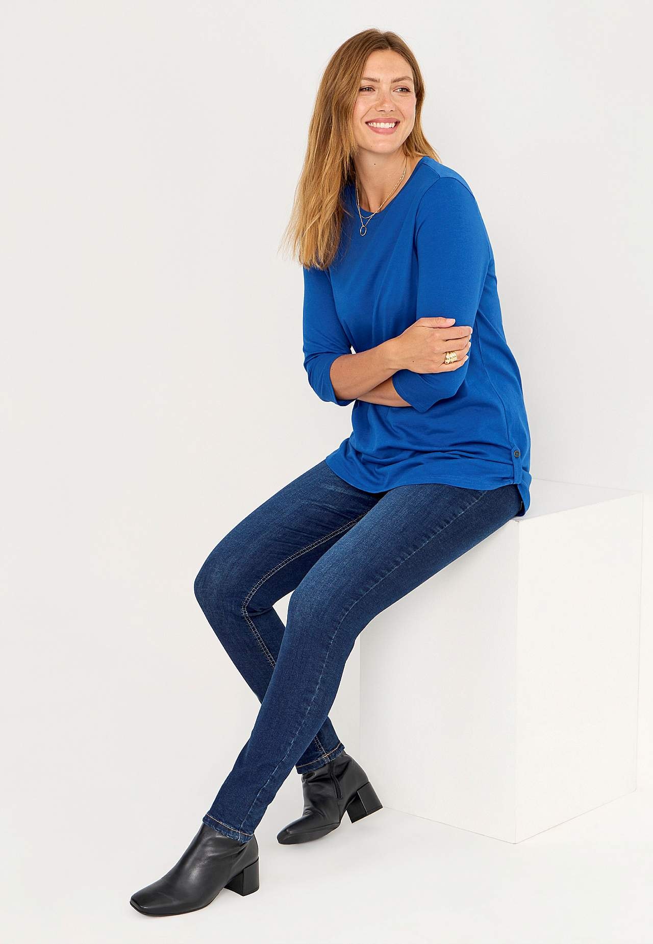 Jersey tuniq with 3/4 sleeve 2-pack