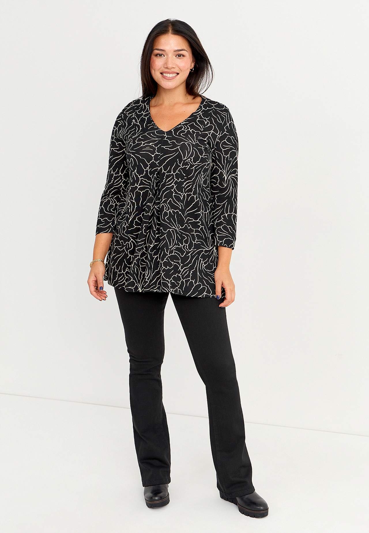 V-neck jersey tuniq Priscilla