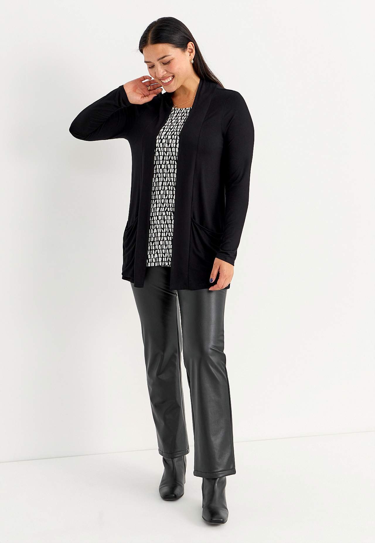 Coated, kick flare leggings