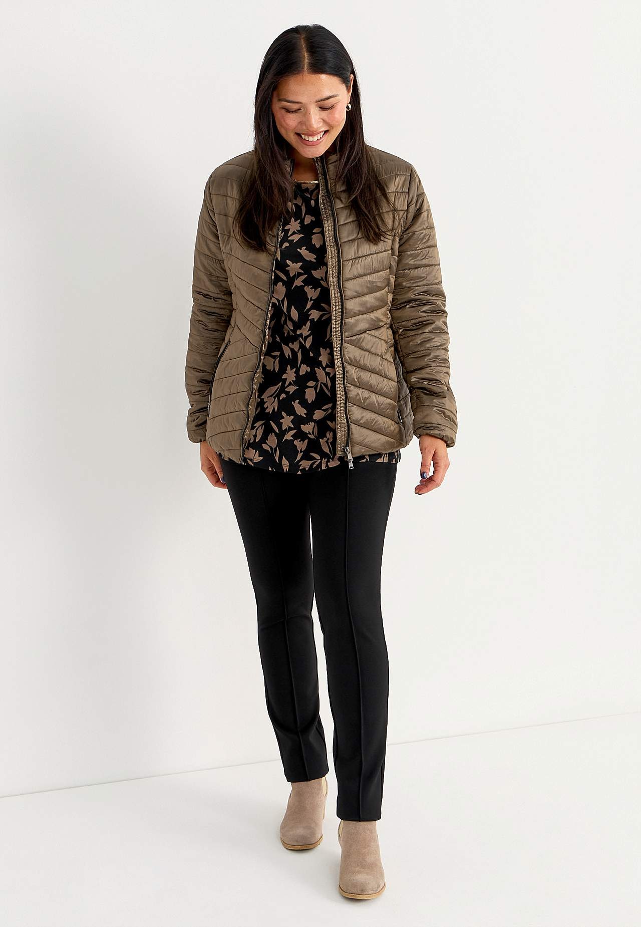 Patterned jersey tuniq