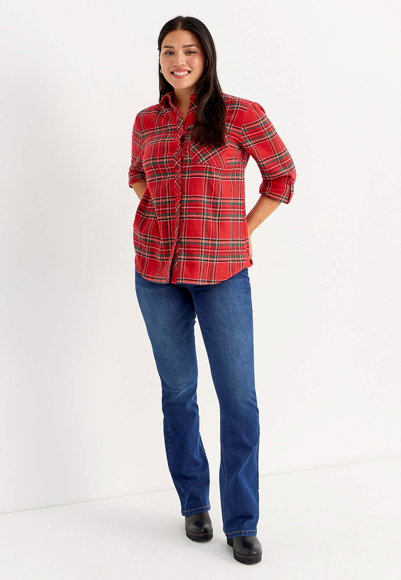 Checked flannel shirt