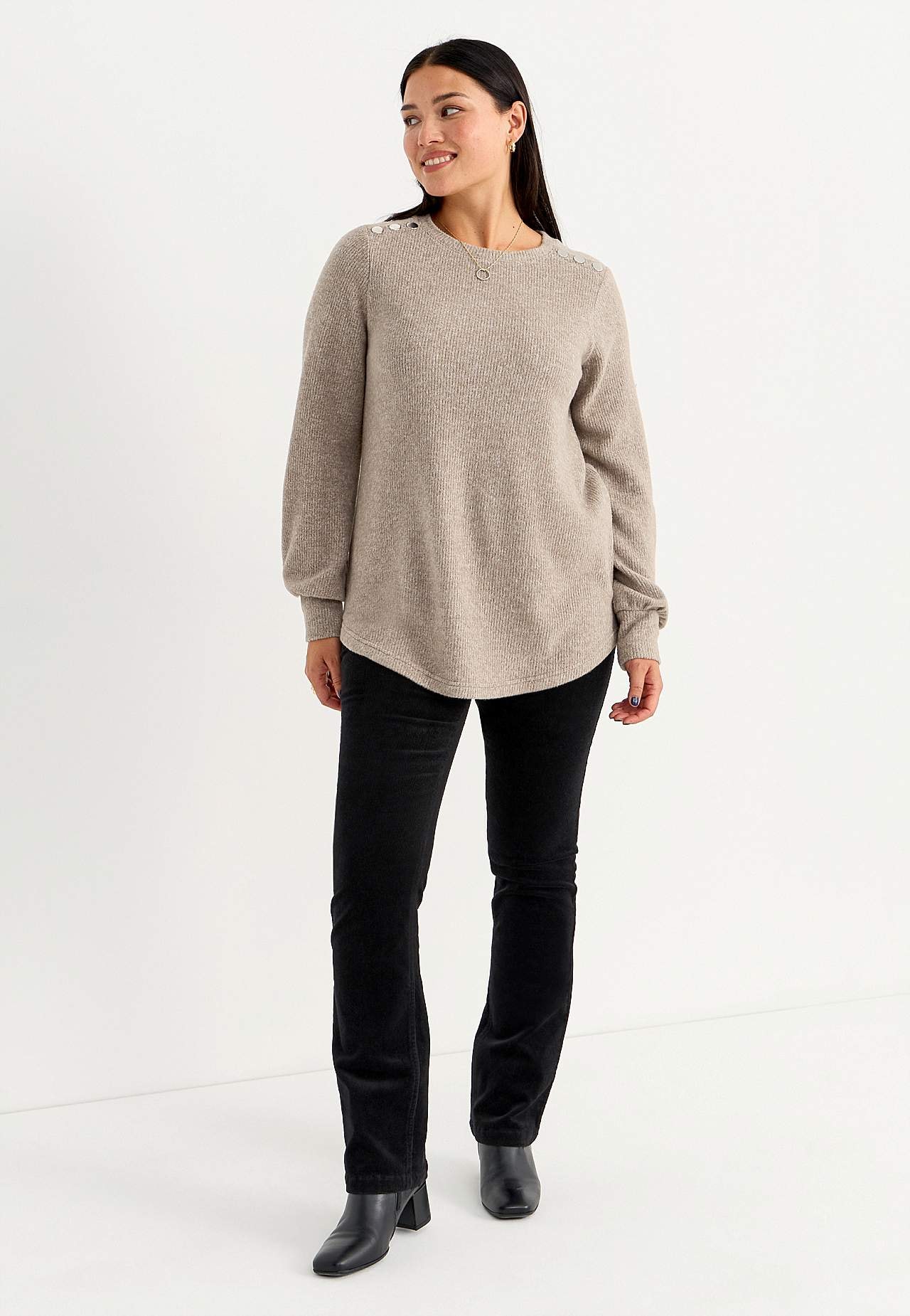 Stretchy corduroy trouser