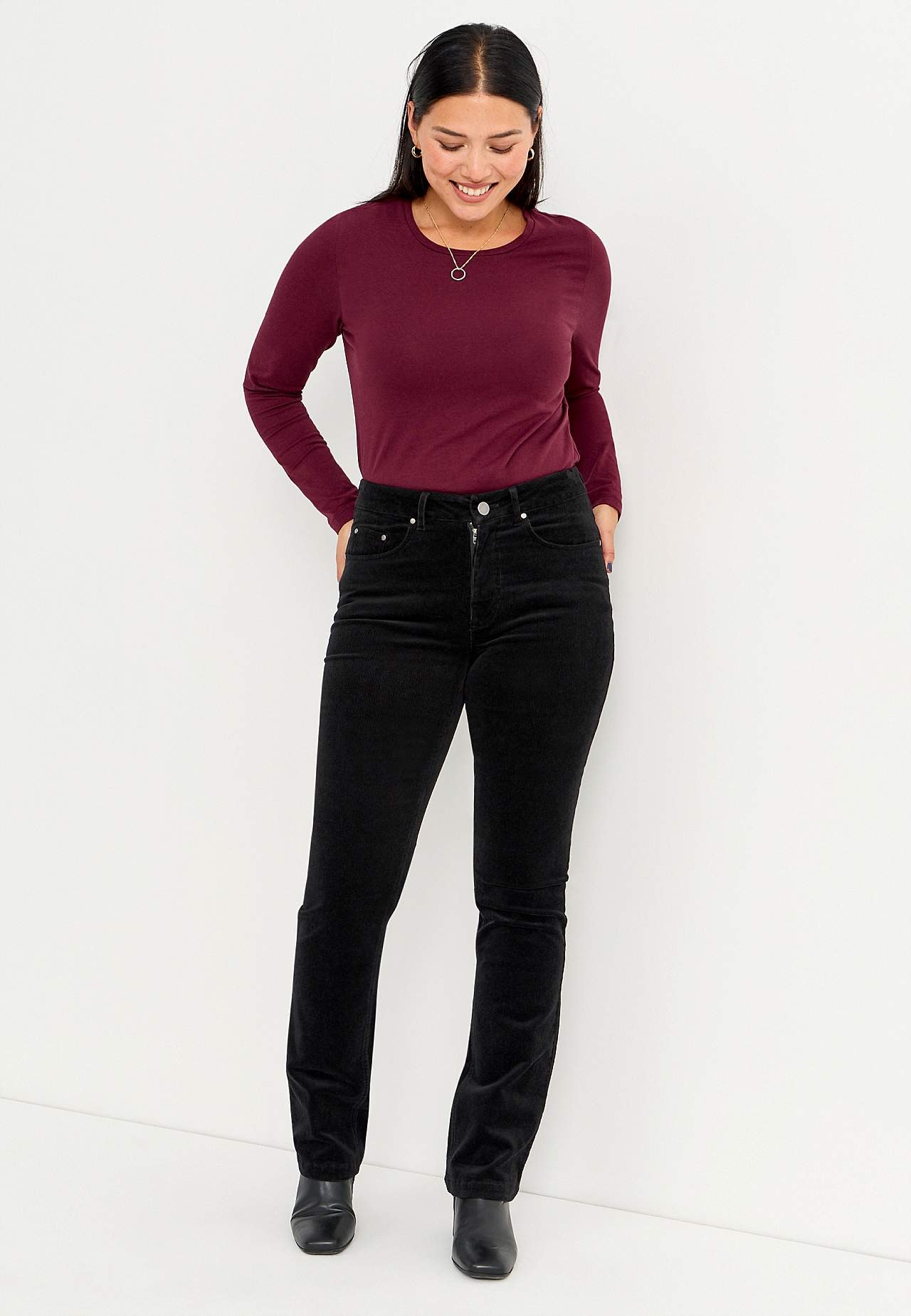 Stretchy corduroy trouser