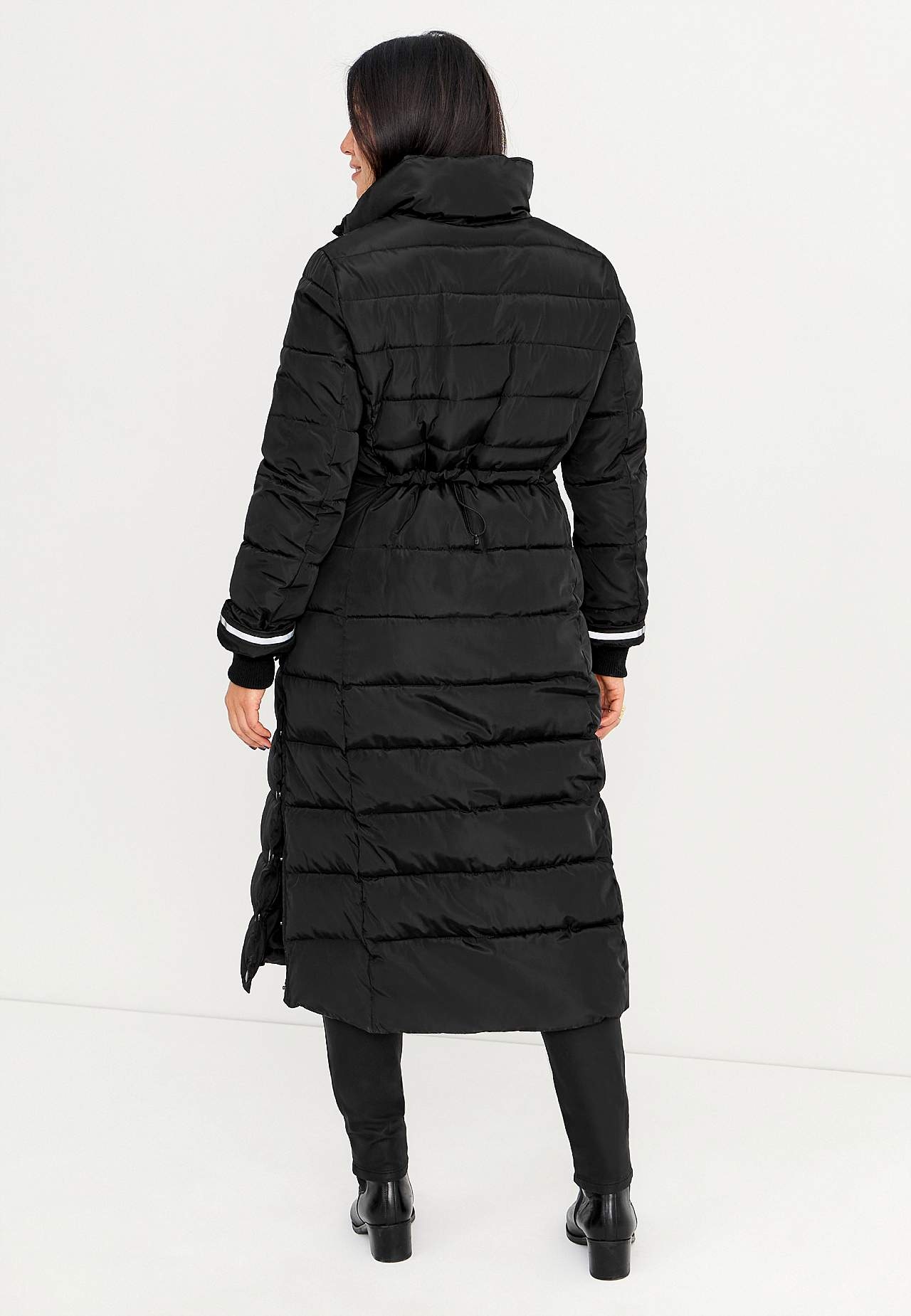 Long, padded coat