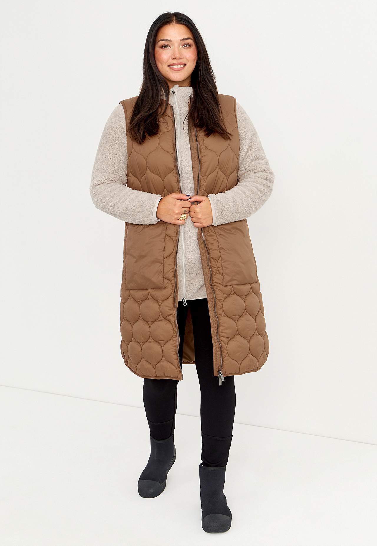 Cosy fleece jacket with hood